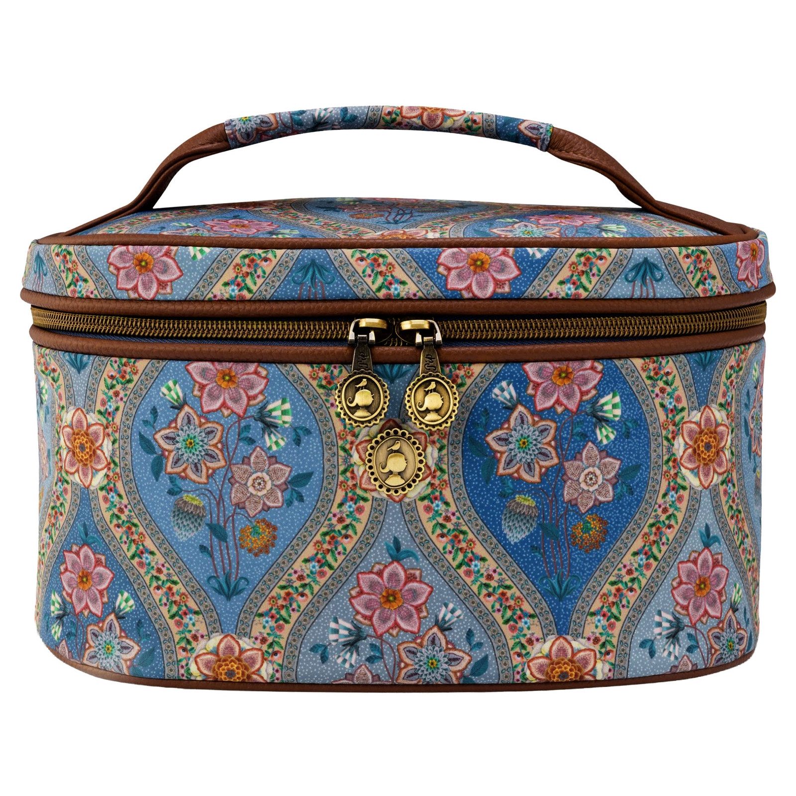PiP Studio Kosmetikkoffer Cleo Beauty Case Ornamento, mit Kunstlederdetails und Markenpatches