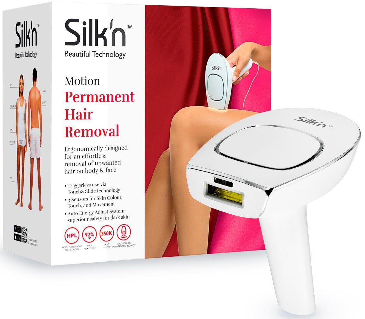 Originalprodukte zu sehr günstigen Preisen! Silk'n HPL-Haarentferner Motion, Triggerless system Lichtimpulse, 350000