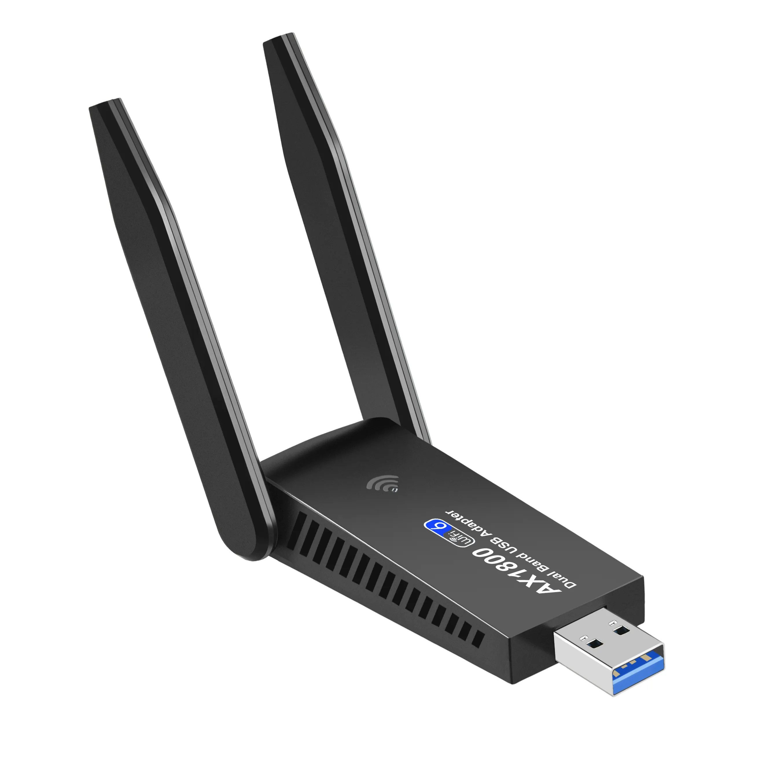 Adattatore WiFi USB 3.0 1300Mbps – Stick Dual-Band Con Antenna 5dBi Per PC, Nero