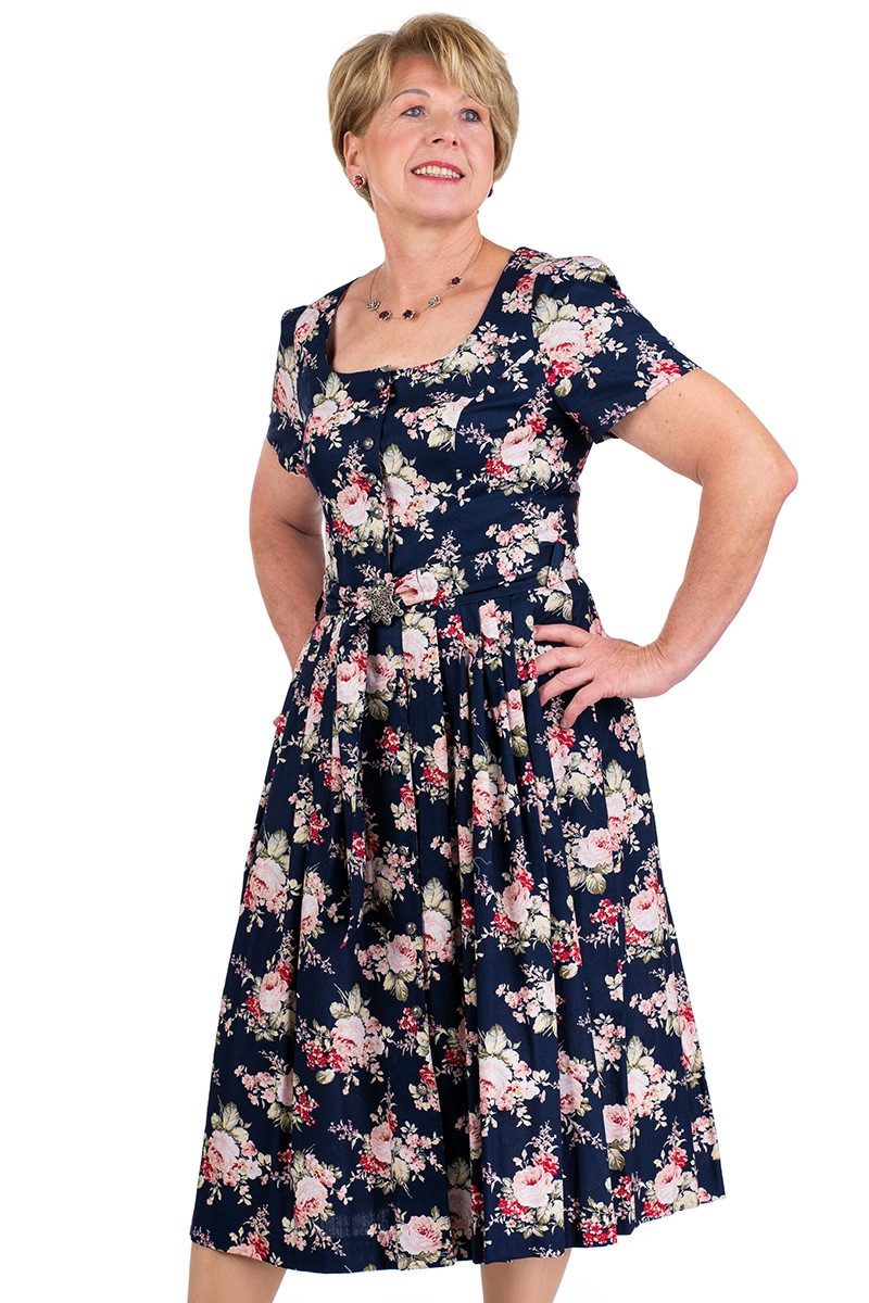 Berwin & Wolff Trachtenkleid Sommerkleid - OTTAVIANA - navy/geblümt