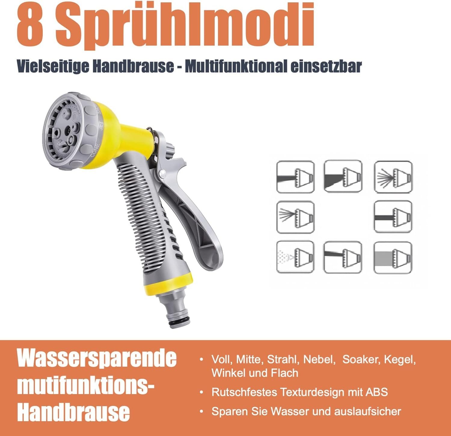 Fanztool Schlauchaufroller Schlauchtrommel 35m 1/2" Extra Lang mit Wandhalterung 180° schwenkbar