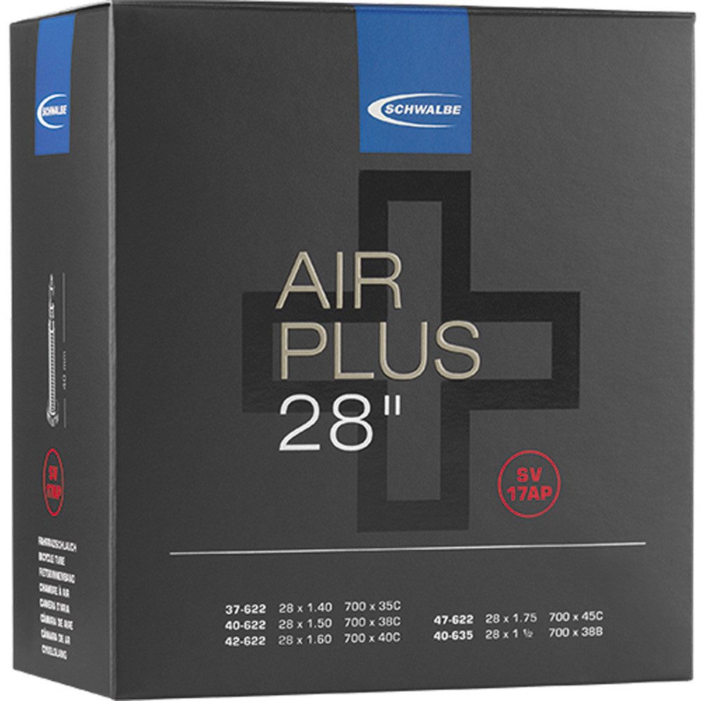 Fahrradschlauch Schwalbe Schlauch AIR Plus 28Zoll 37-47/622-635mm SV17-40