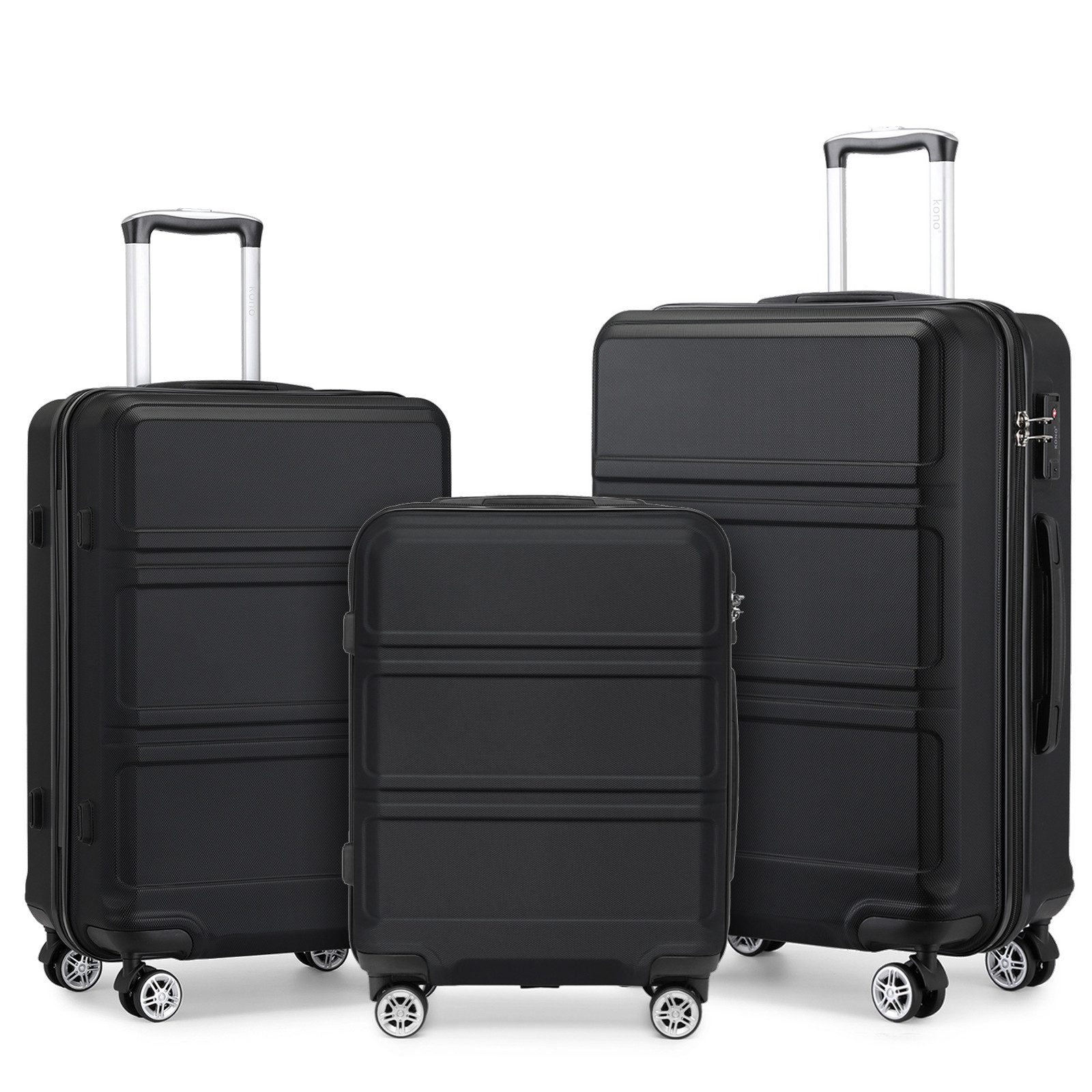 KONO Trolleyset 4 Rollen, (3 tlg), günstig online kaufen