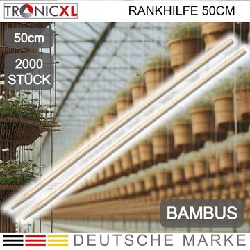 TronicXL Rankhilfe 2000x Bambus Pflanzstäbe Rankhilfe Holz Rankstäbe Pflanzen Anzucht, 2000 St., splitterfrei, rostfrei