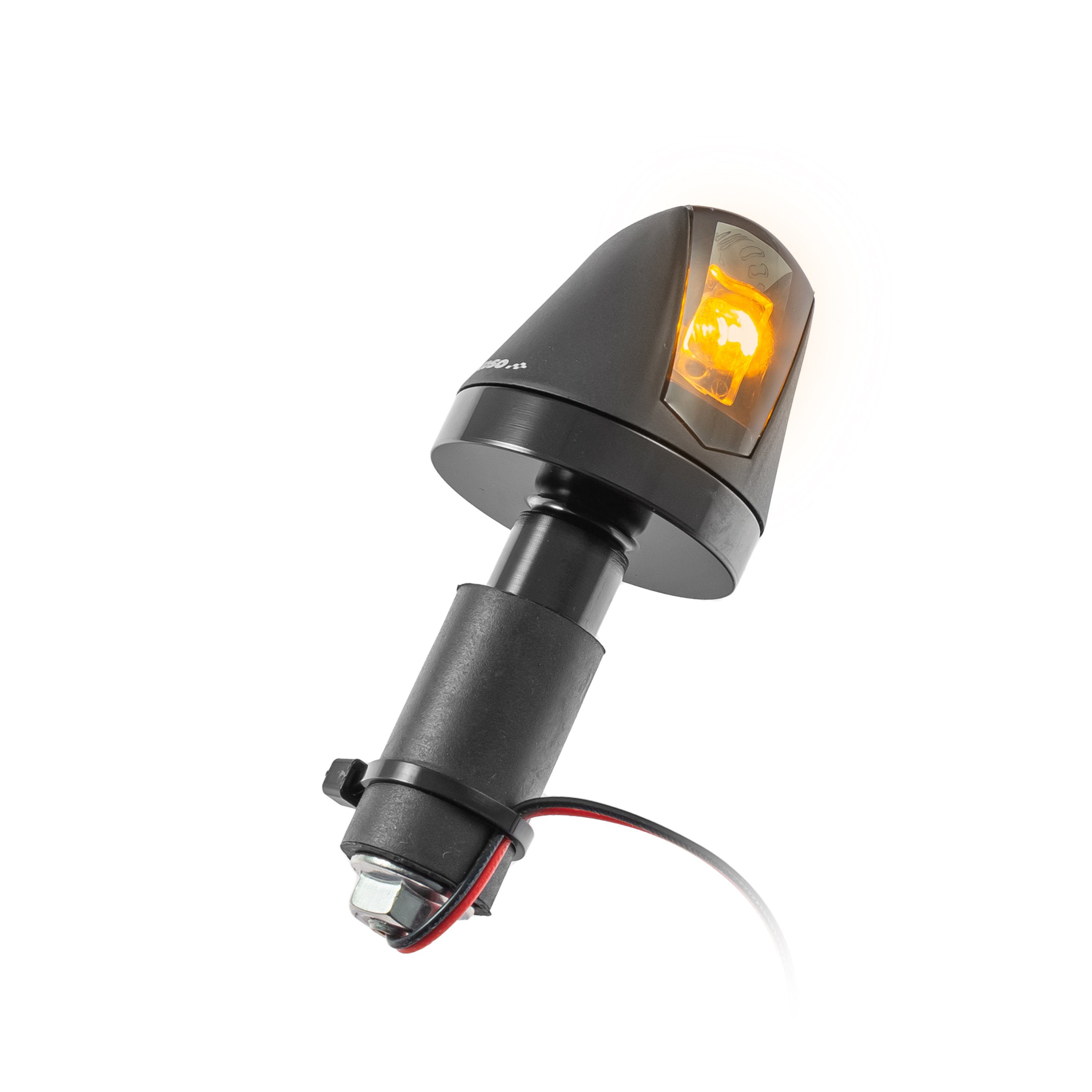 ZIEGER Blinker Universal Motorrad Alu-Lenkerendenblinker Knight schwarz getönt E-gepr