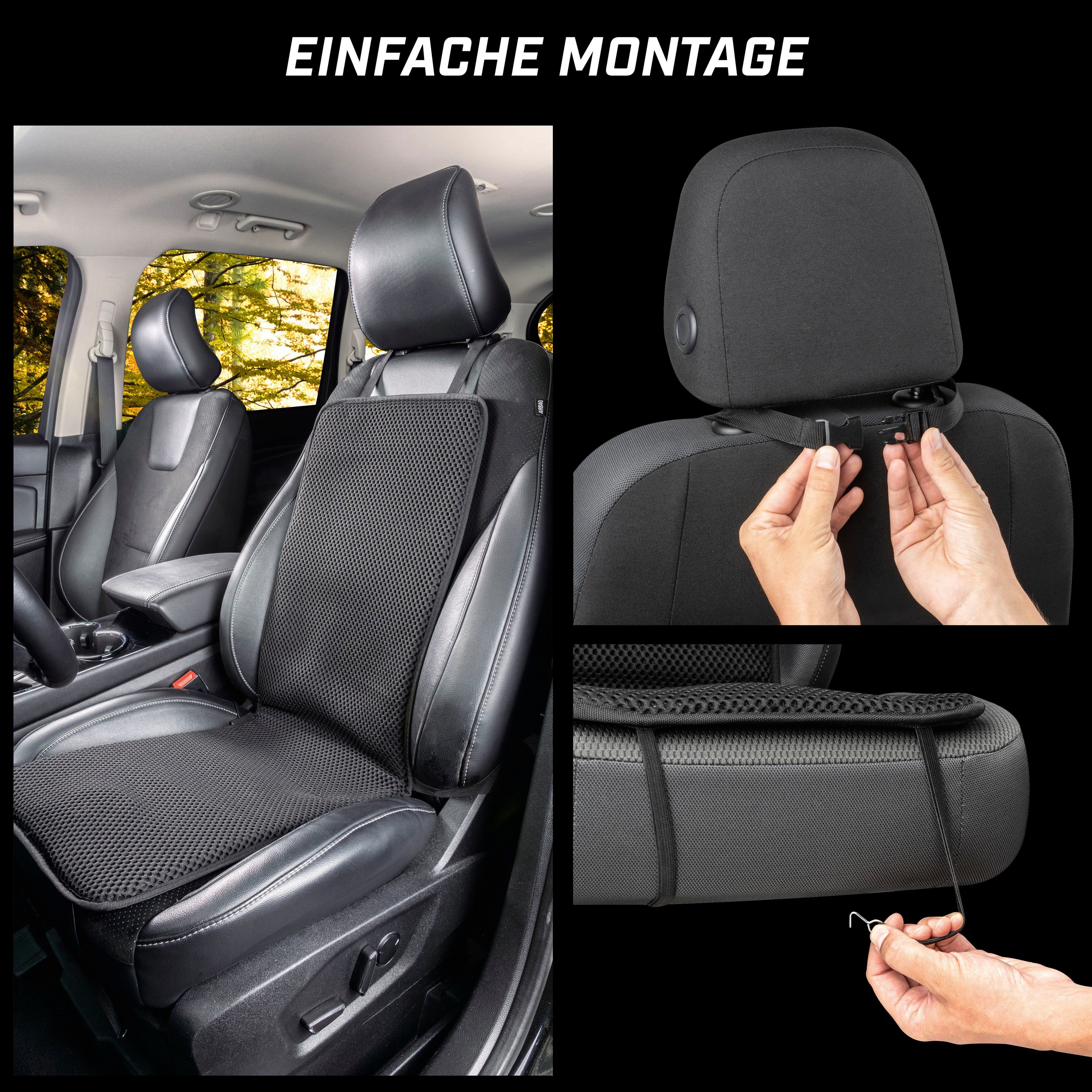 flowgoer Autositzauflage 3-teiliges weiches und flauschiges Autositzbezugset,  Kunstpelz, mit zusätzlicher Füllung für Wärme