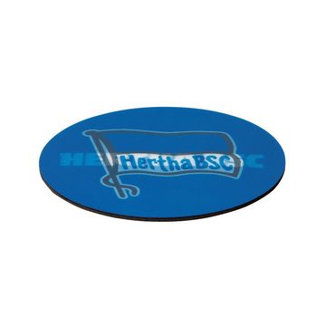 Hertha BSC Berlin Glasuntersetzer Untersetzer 3D - 10,5 x 10,5 cm - 5er-Set - blau/weiß mit Logo, 5-tlg.