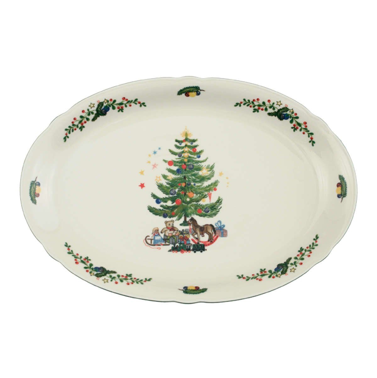 Seltmann Weiden Servierplatte Marie-Luise Weihnachten Weihnachtsgeschirr, Porzellan, 35 cm