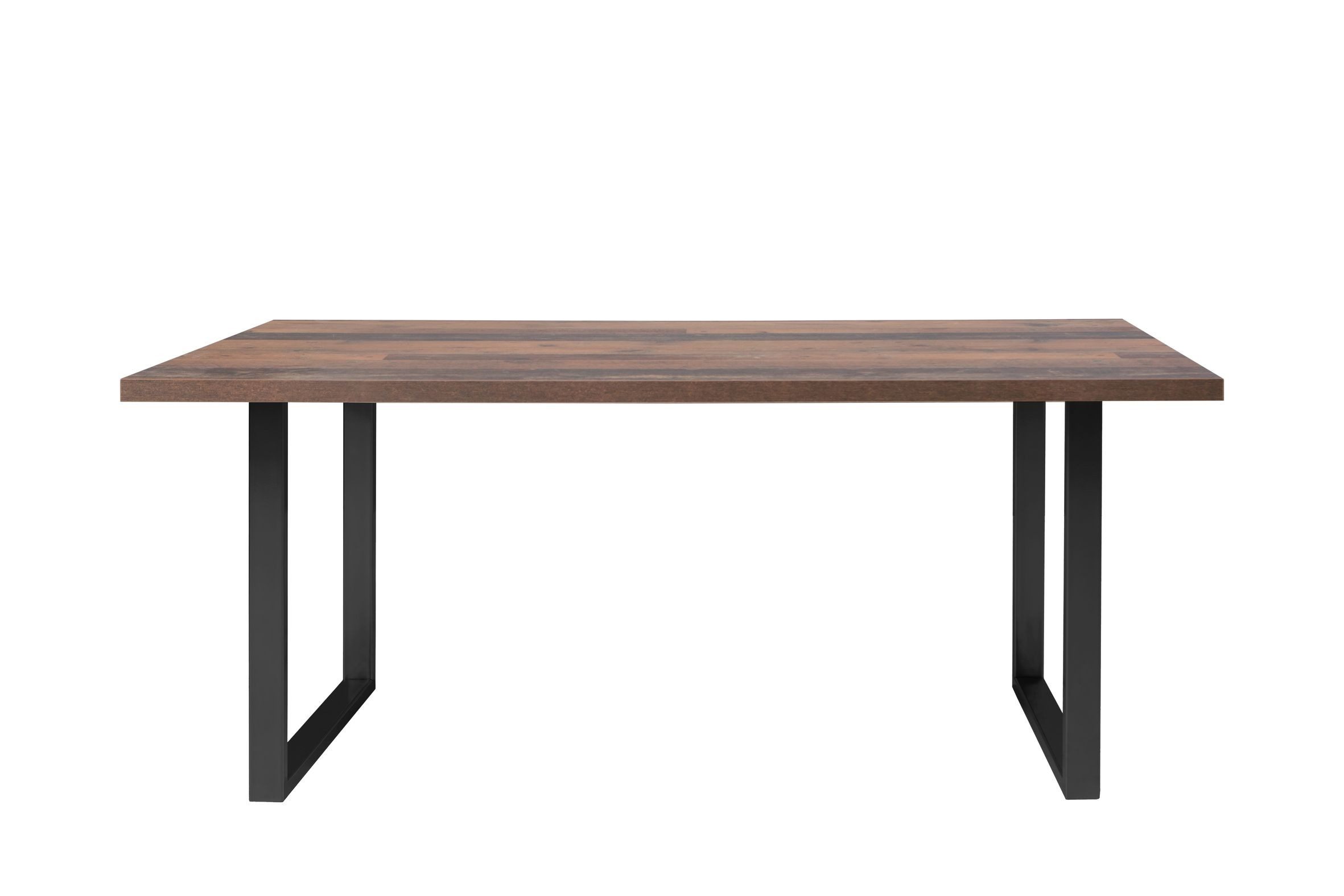 freiraum Esstisch TABLES, Gestell Metall schwarz, Platte Old-wood Vintage - 180x74,7x90cm BxHxT