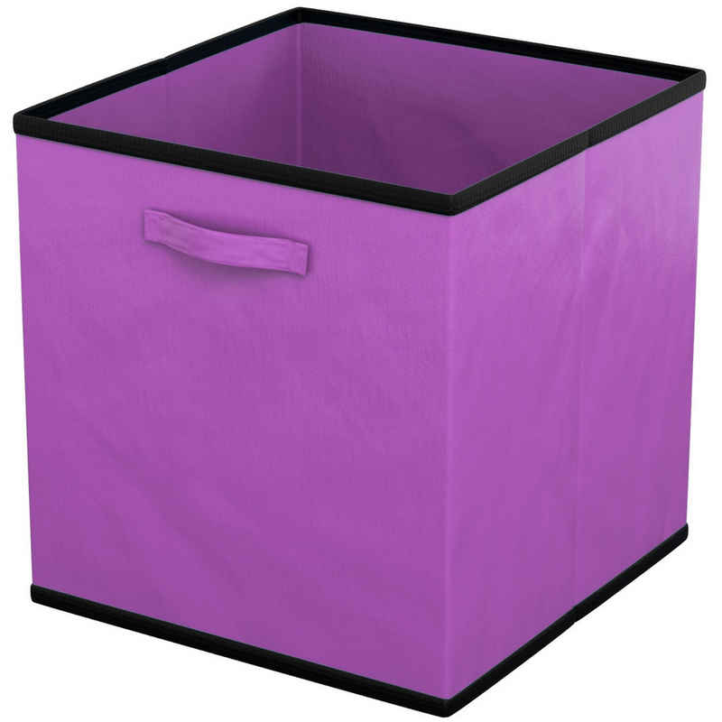 Intirilife Aufbewahrungsbox (6 St), Faltbare Aufbewahrungsbox ohne Deckel - Lila