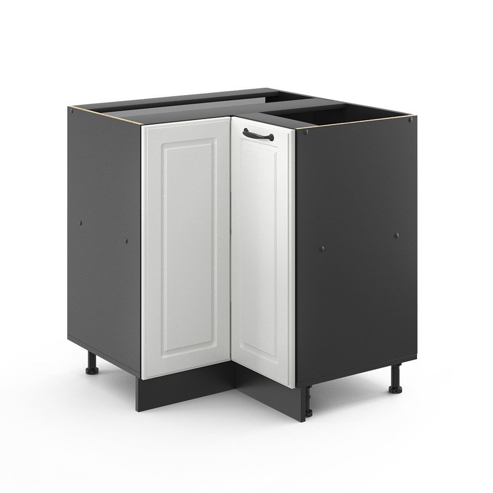 Vicco Eckunterschrank R-Line, Weiß Landhaus/Anthrazit, 75.6 günstig online kaufen