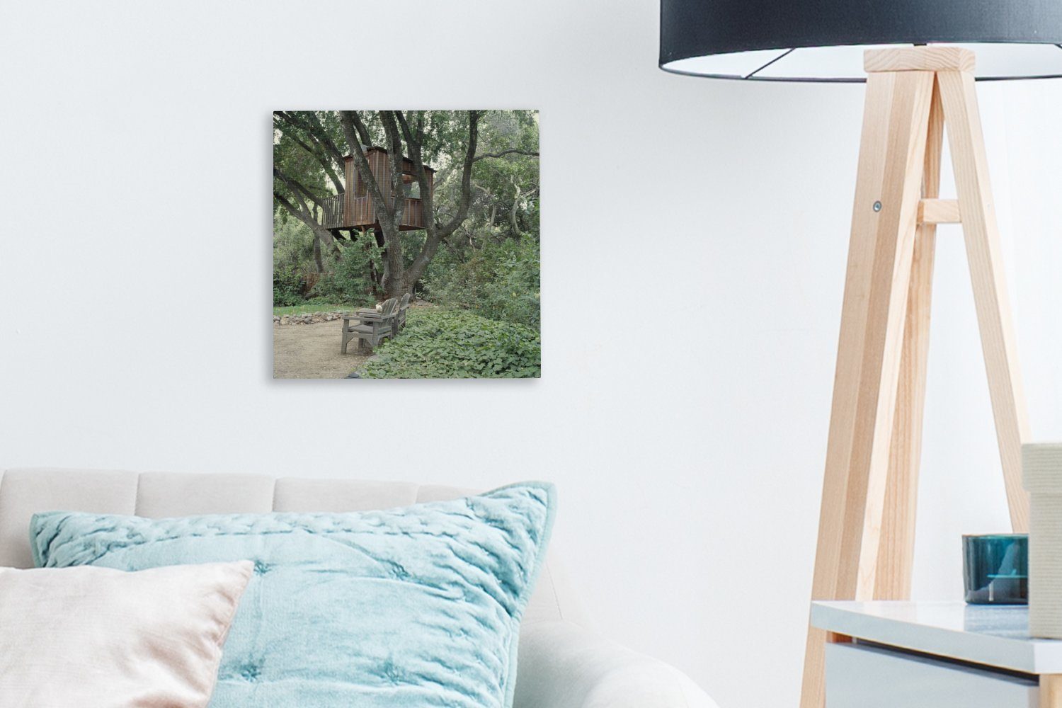 Bilder Umgebung, Baumhaus St), Wohnzimmer Schlafzimmer natürlicher Leinwand OneMillionCanvasses® in Leinwandbild (1 für