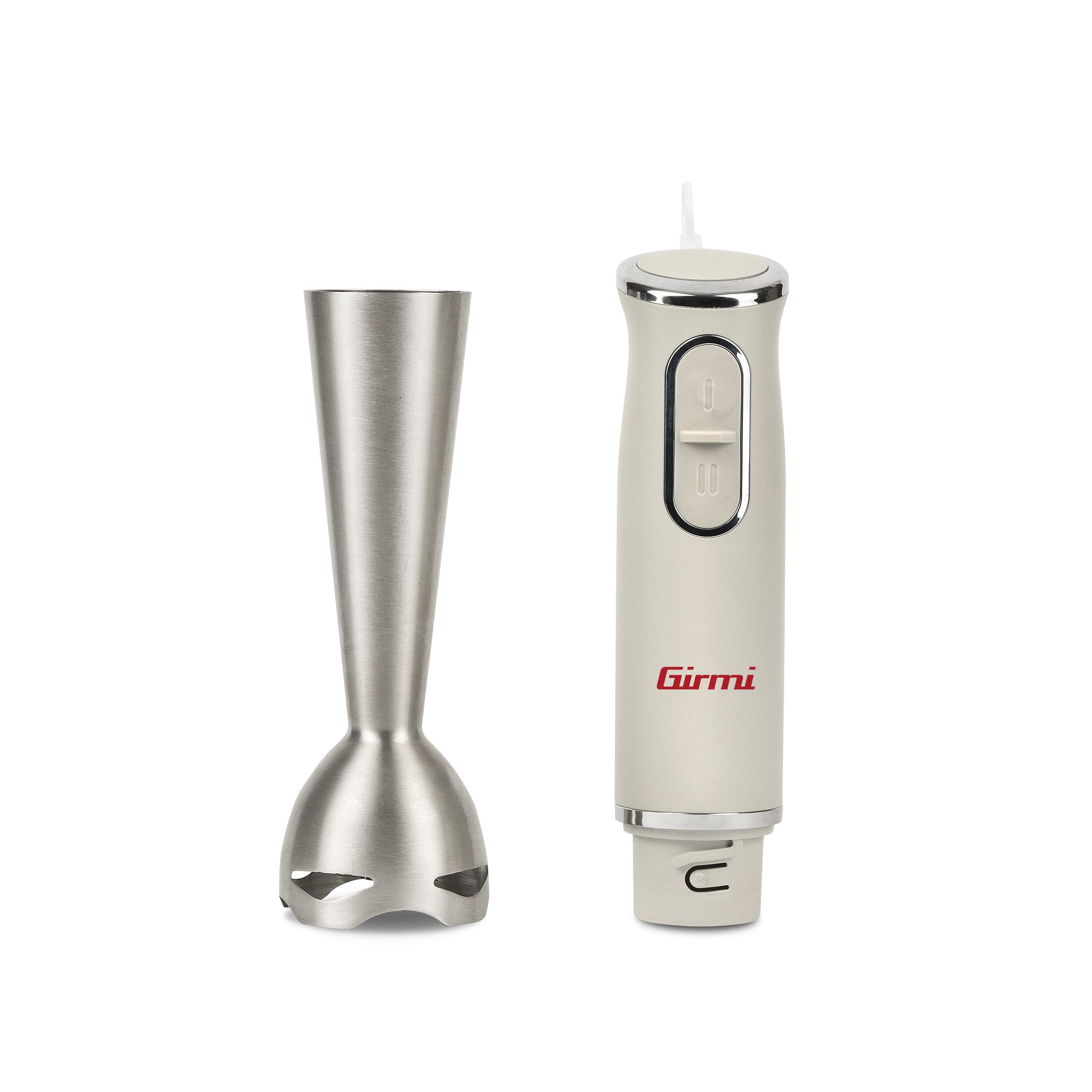 Girmi Stabmixer MX41 Pürierstab Mixstab Handmixer, 800 W, 800 W, Edelstahlfuß, Edelstahlklingen, Messbecher, ergonomisch