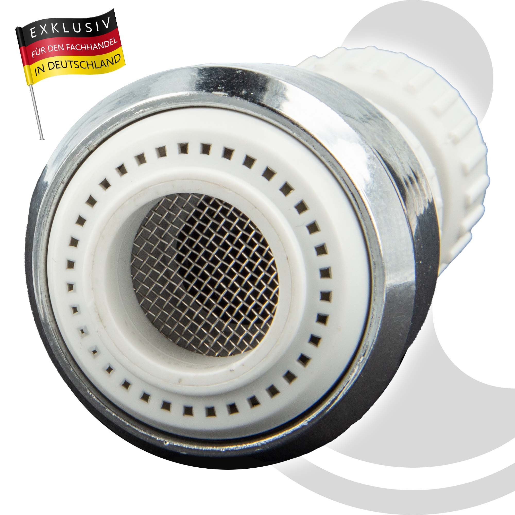 EUROTOOLS Badarmatur Schwenkbarer Kugel - Strahlregler mit 2 Strahlfunktion für Armatur