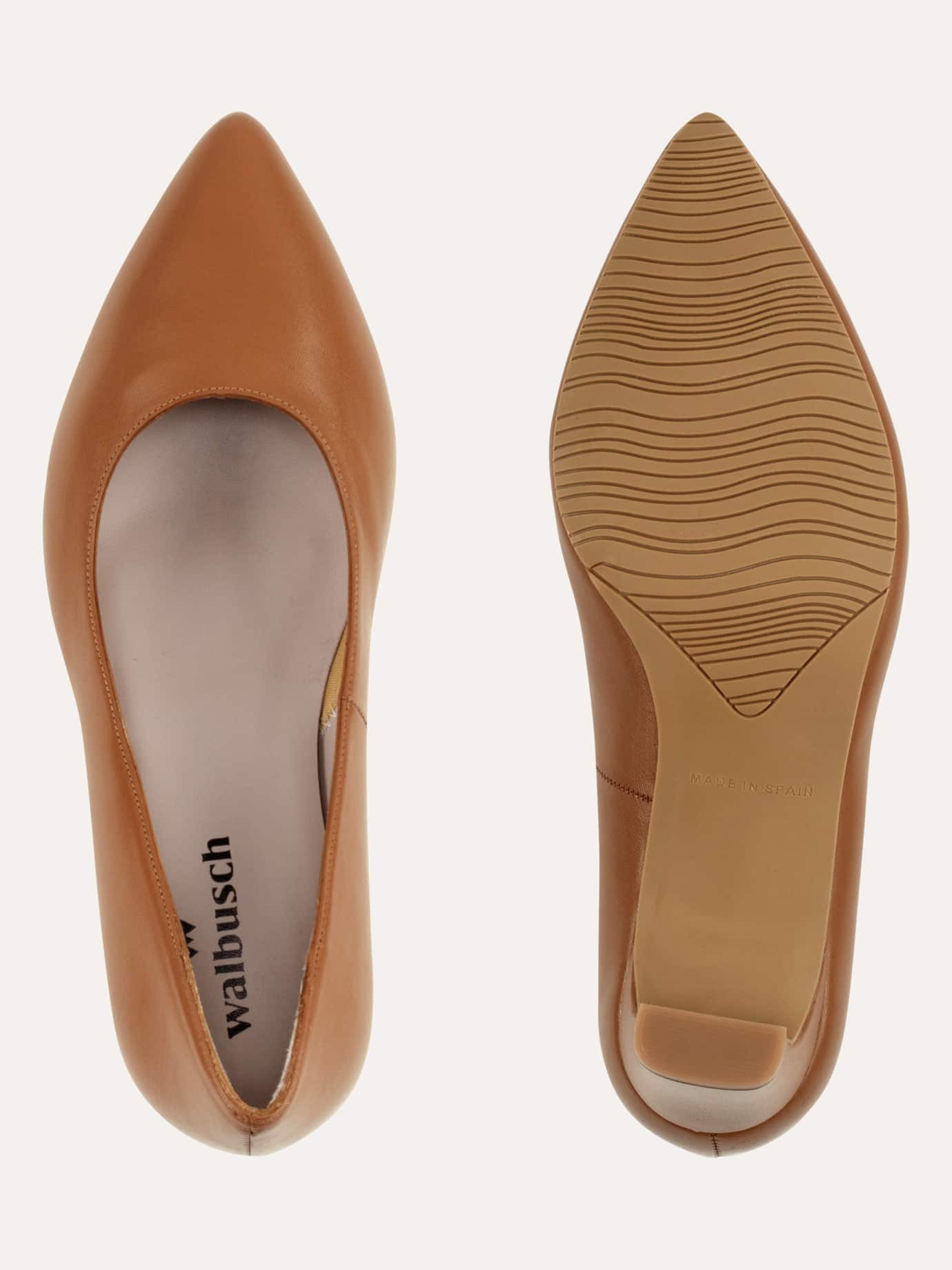 Walbusch Damen Pumps aus weichem Leder mit Polster Weite G Pumps Elegante Pumps mit 4-cm-Blockabsatz, rutschfeste Sohle, aus Spanien