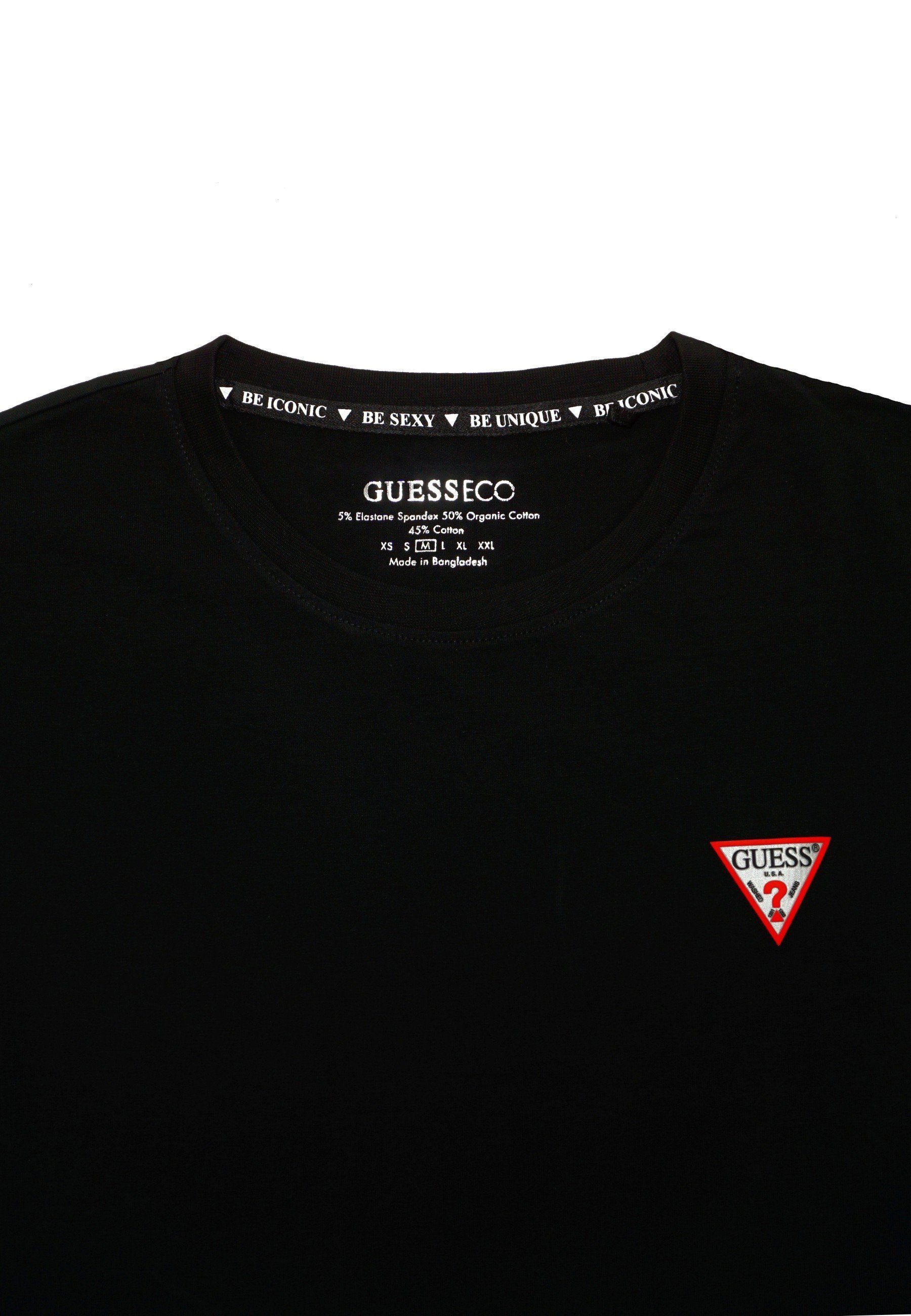 Guess T-Shirt T-Shirt SS CN Mini Triangle Kurzarmshirt (1-tlg., 1)