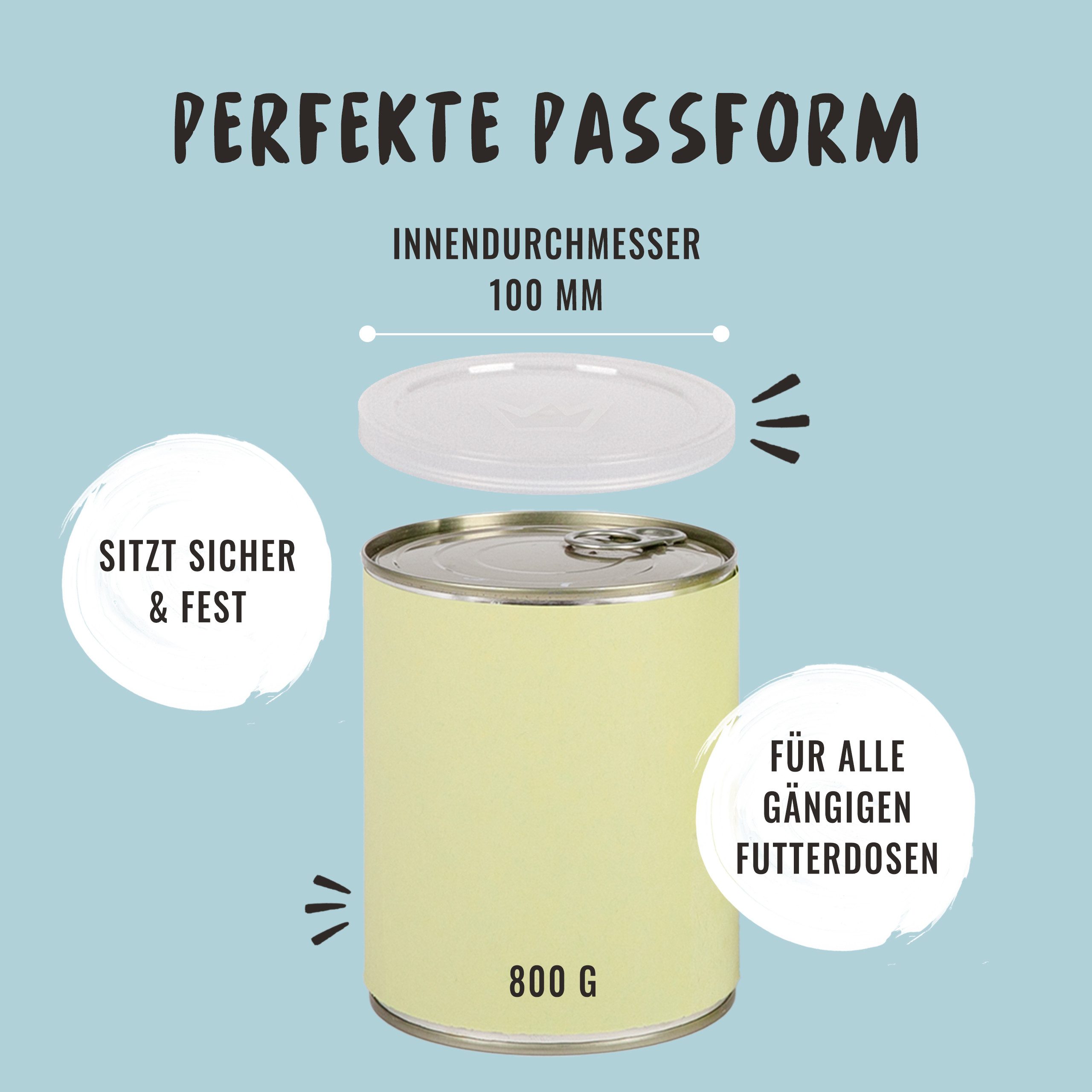 Rudelkönig Frischhaltedeckel Dosendeckel - 3 Stück - Spülmaschinenfeste Frischhaltedeckel, (Packung, 3-tlg), Spülmaschinengeeignet, wiederverwendbar, Silikon, f – Bild 2 von 5