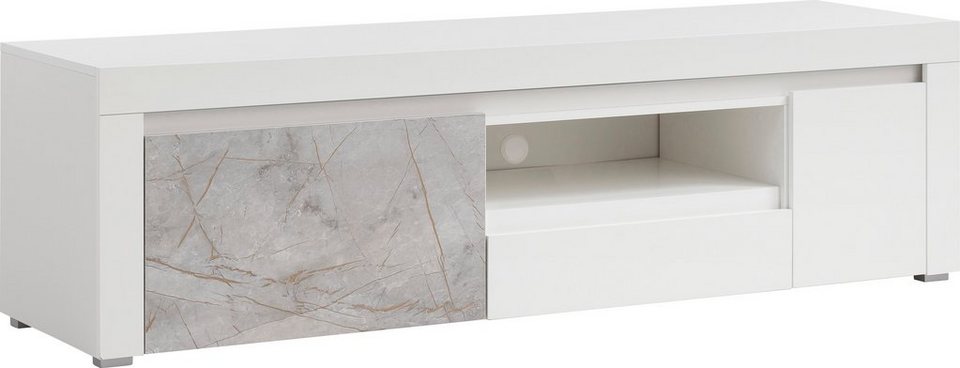 Home affaire Lowboard Stone Marble, mit einem edlen Marmor-Optik Dekor,  Breite 180 cm, Home affaire – Die Premium-Linie der Marke Home affaire
