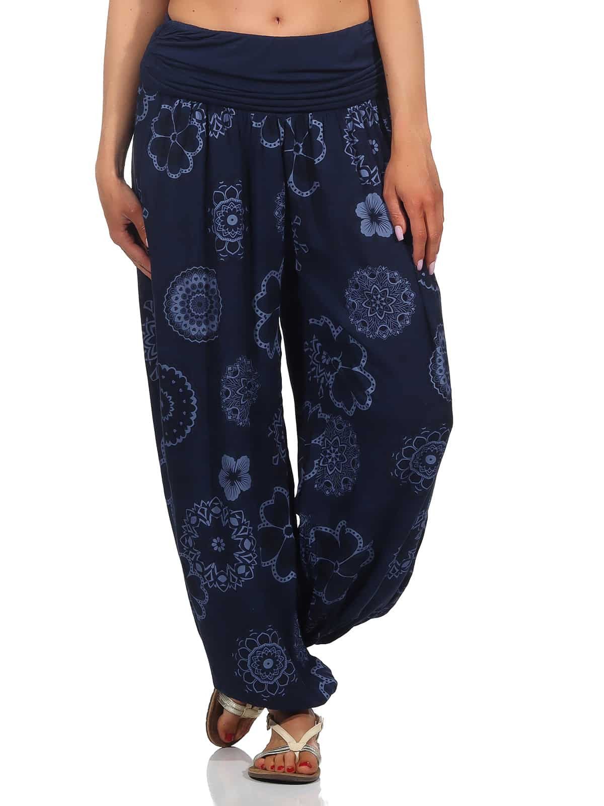 OriginalYou Haremshose Sommerhose Damen Boho Flatterhose leichte Yoga-Hose weites Bein luftige & leicht, hautfreundliches Material