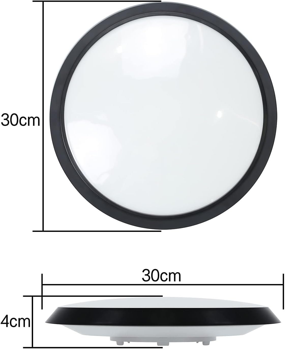 ZMH LED Deckenleuchte mit Bewegungsmelder Deckenlampe Innen 15W 4000K Wohnzimmer Flur, Augenschutaz, LED fest integriert, 4000K, Modern Sensor Ø30CM Deckenbeleu – Bild 2 von 5