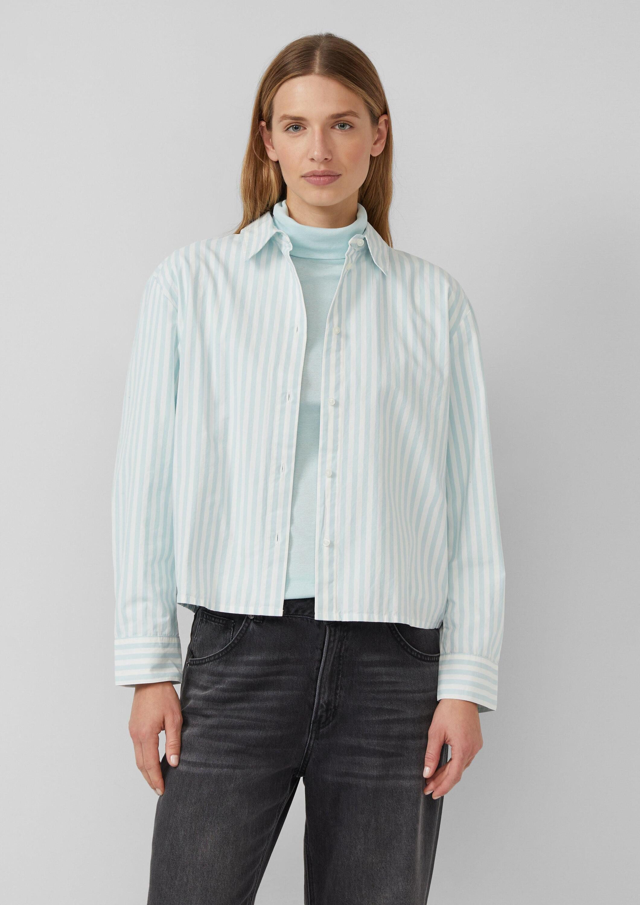 s.Oliver Langarmbluse Bluse Gestreifte Baumwoll-Bluse mit günstig online kaufen