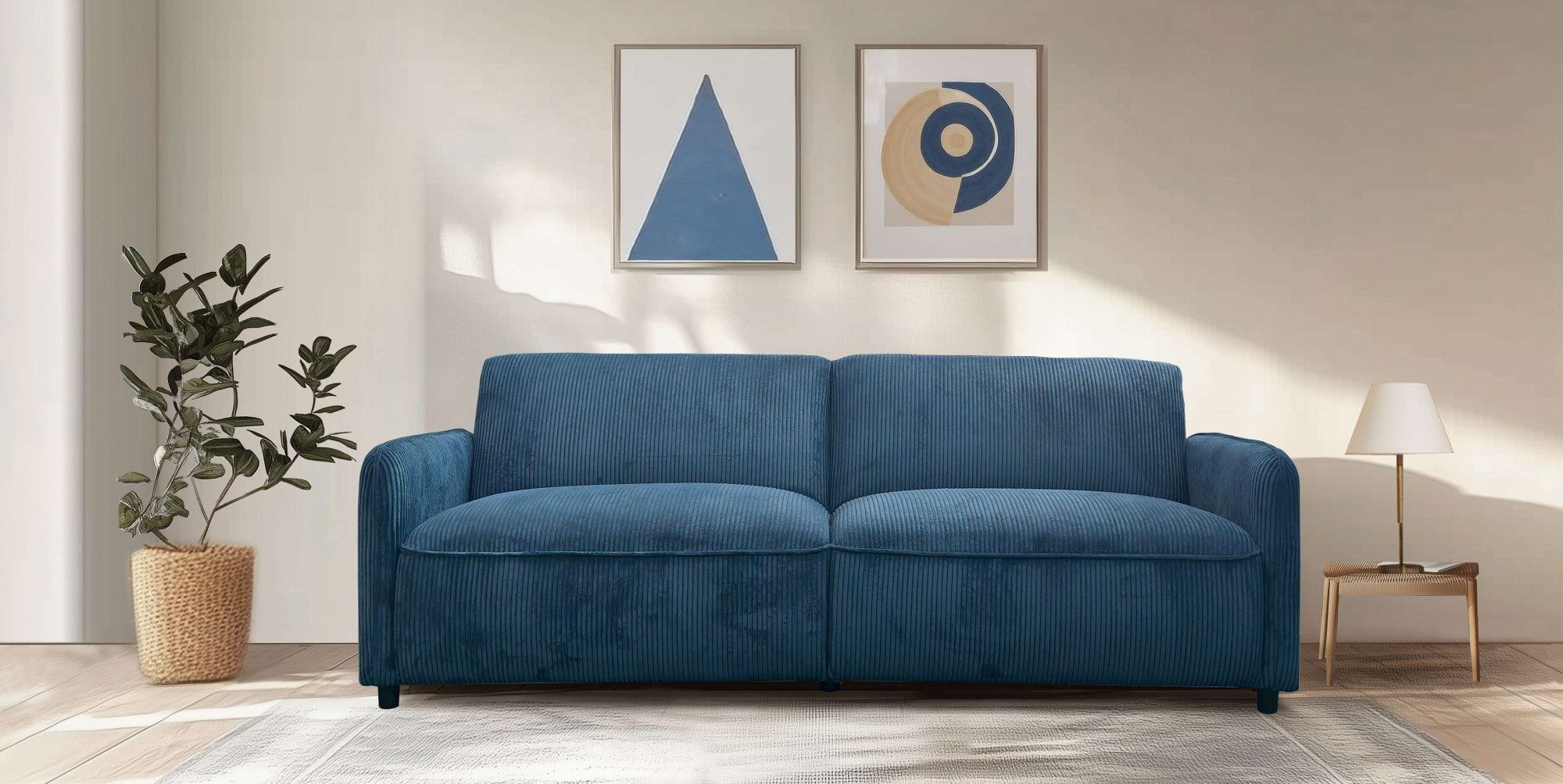 Dorel Home 3-Sitzer Allie Curved Schlafsofa günstig online kaufen