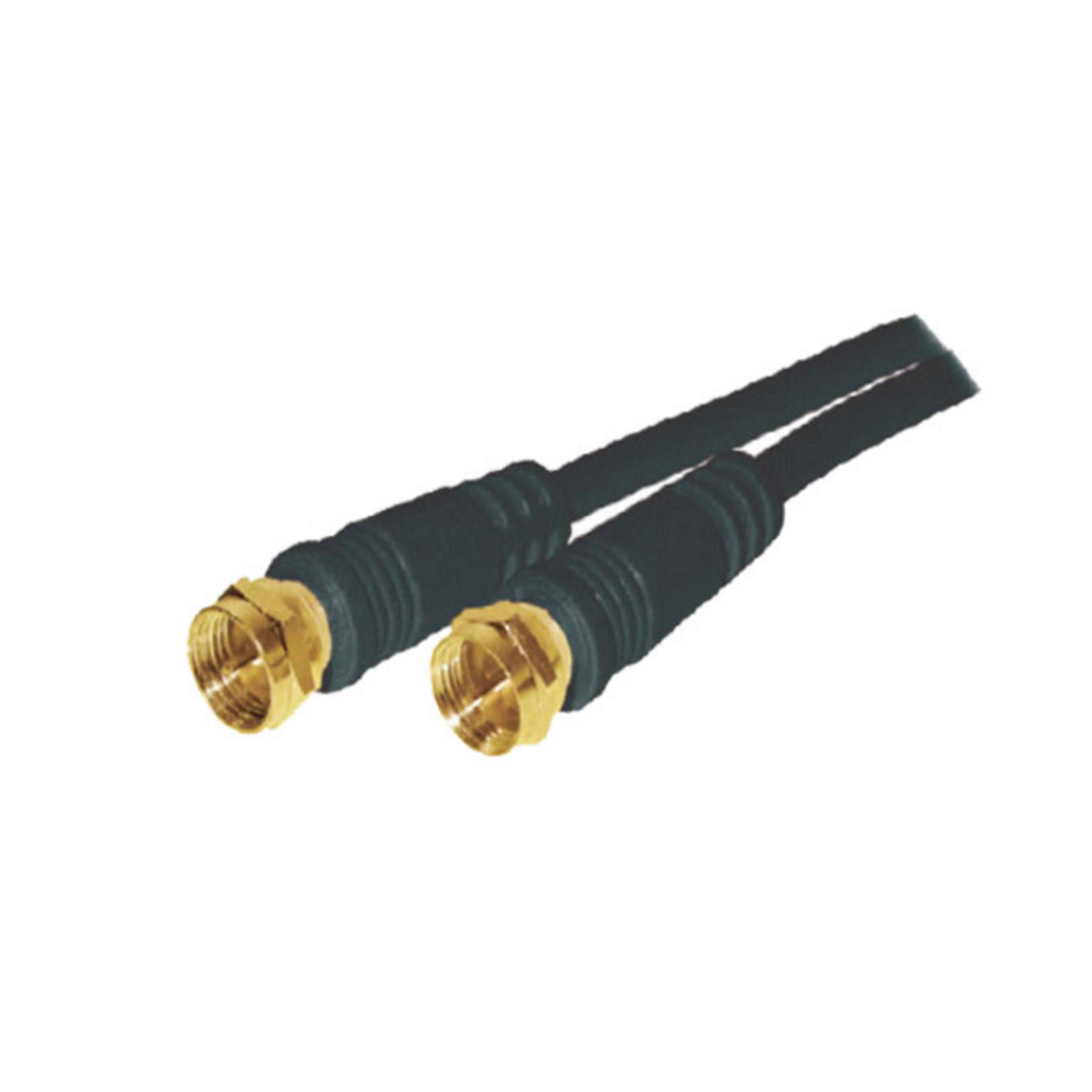 (150,00 1,5m Schwarz - SAT-Kabel, F-Stecker verg. F-Stecker cm) schw, Ferrit, S-Conn