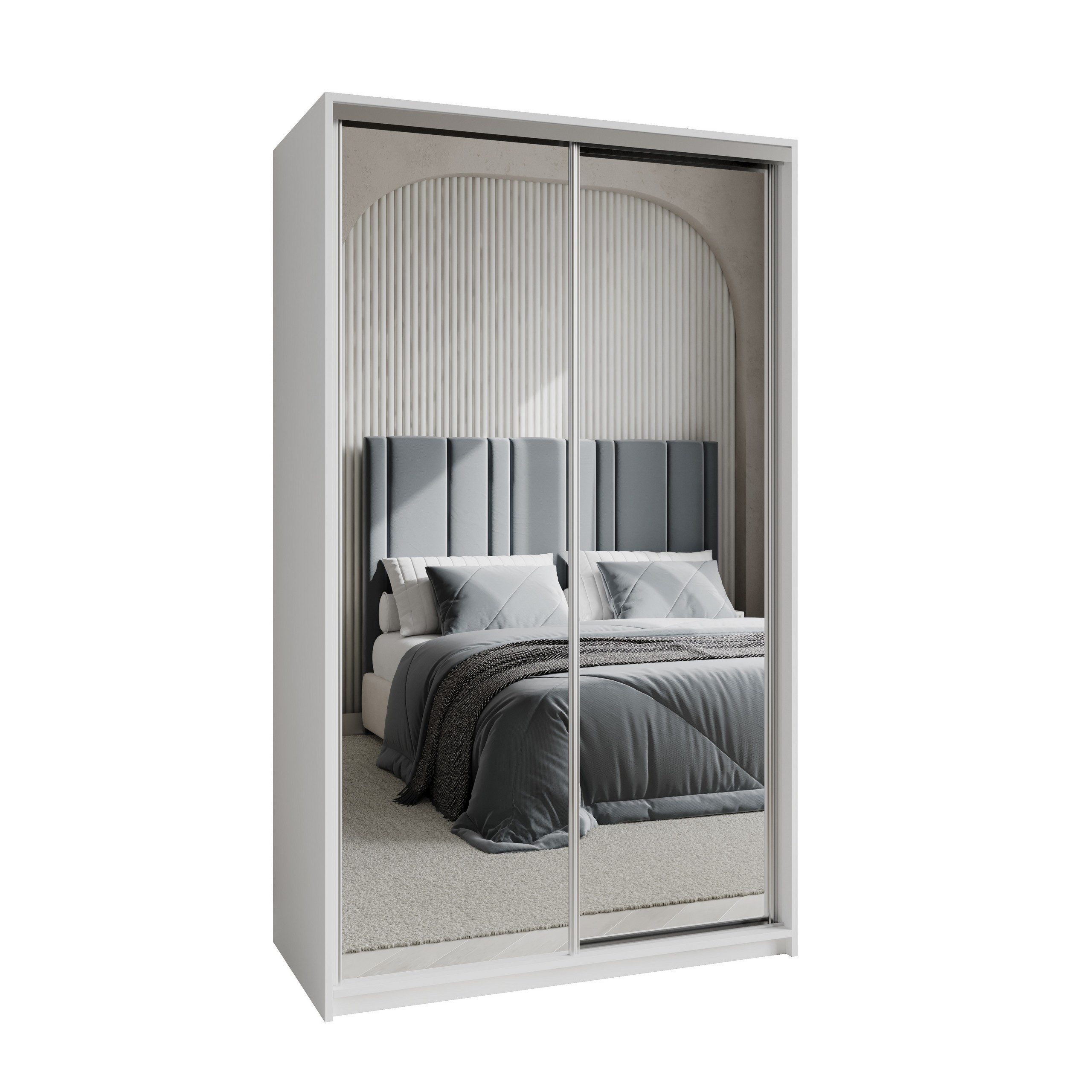 Masseno Schwebetürenschrank RIEN Kleiderschrank mit Spiegel und Schubladen günstig online kaufen