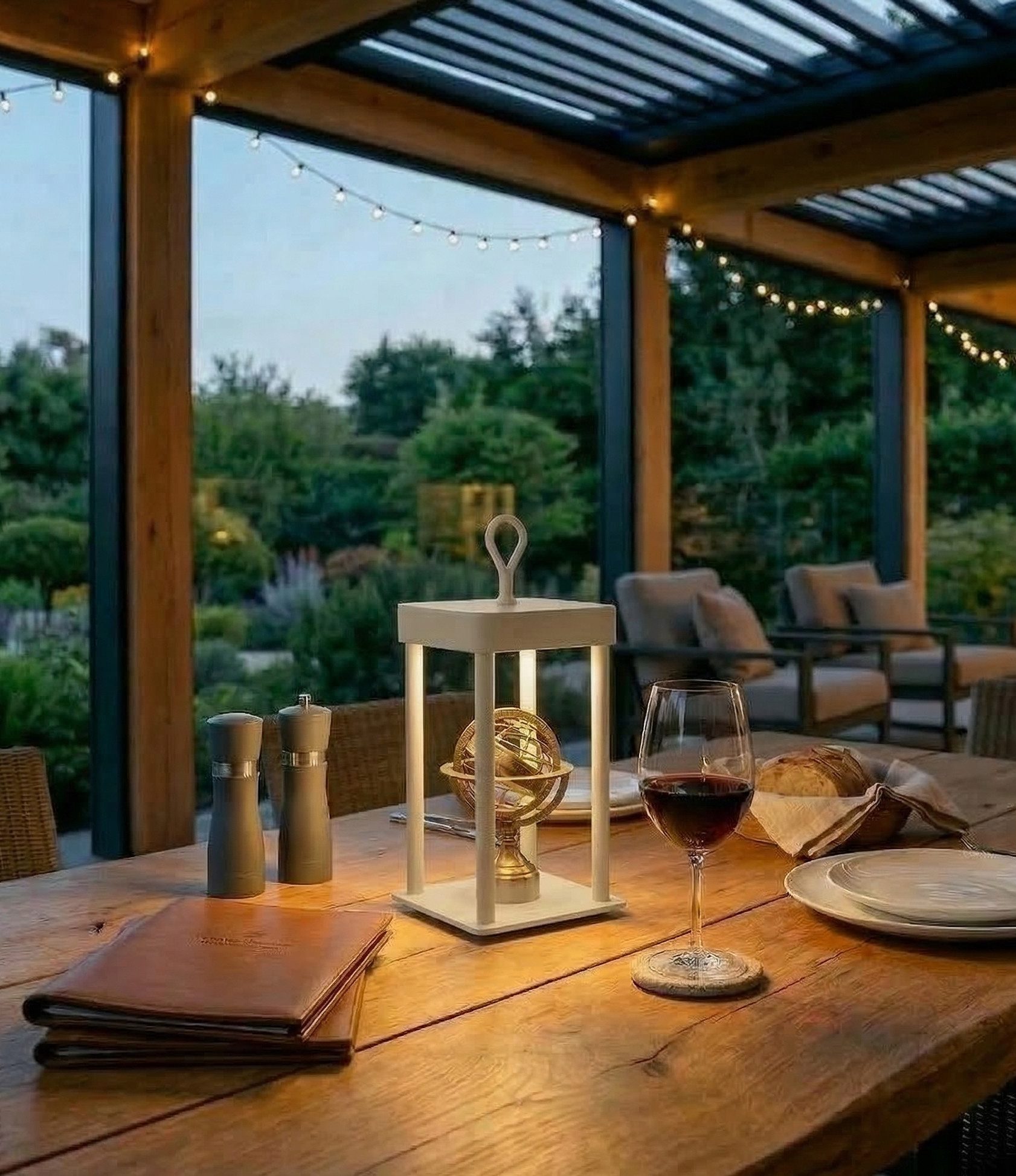 Coen Bakker Deco BV LED Außen-Tischleuchte Touch Tischlampe dimmbar mit Akku, In-/Outdoor, Touch-Funktion, LED fest verbaut, Kaltweiß, Warmweiß, Tageslichtweiß – Bild 4 von 5
