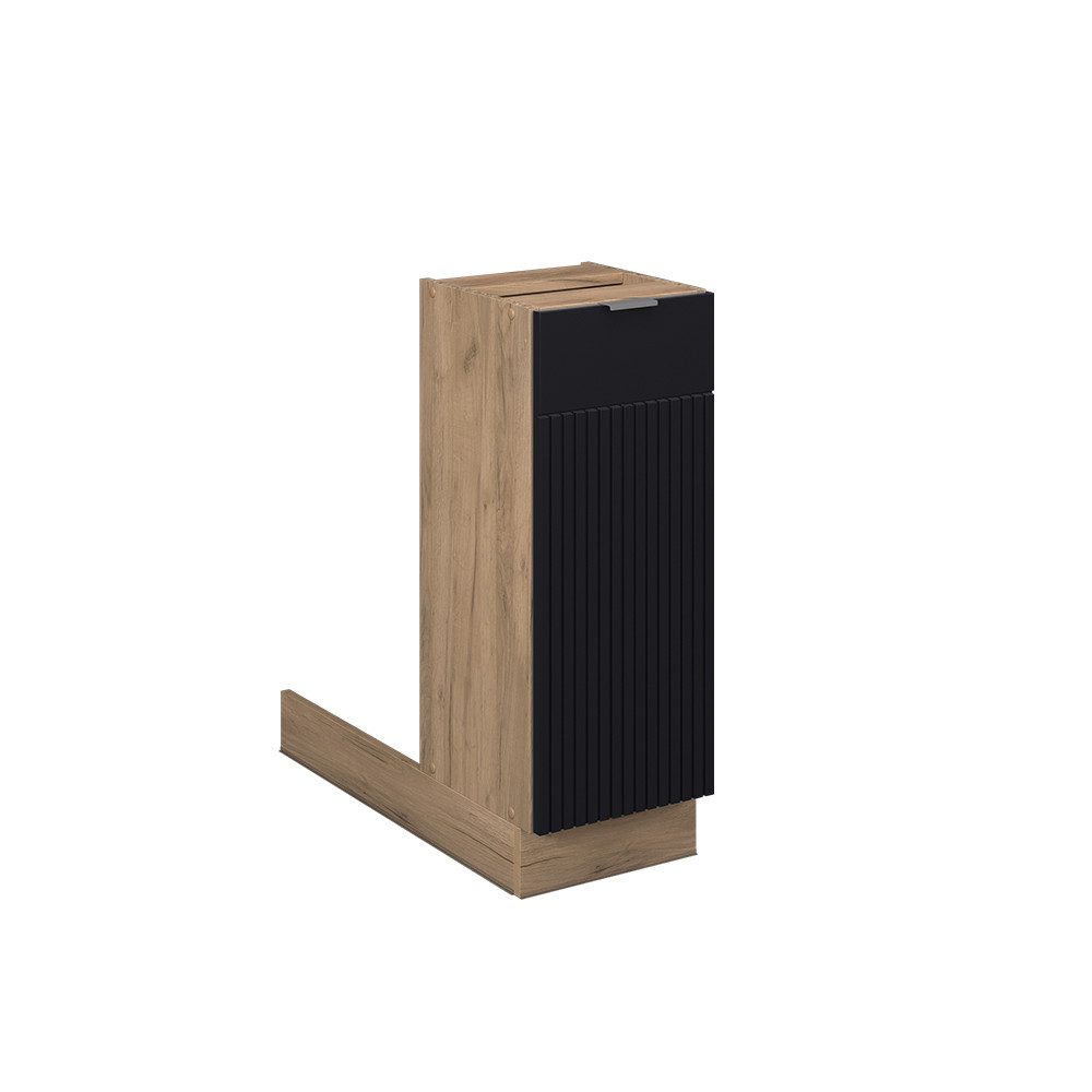 Vicco Unterschrank Fame-Line, Schwarz gestreift/Goldkraft Eiche, günstig online kaufen