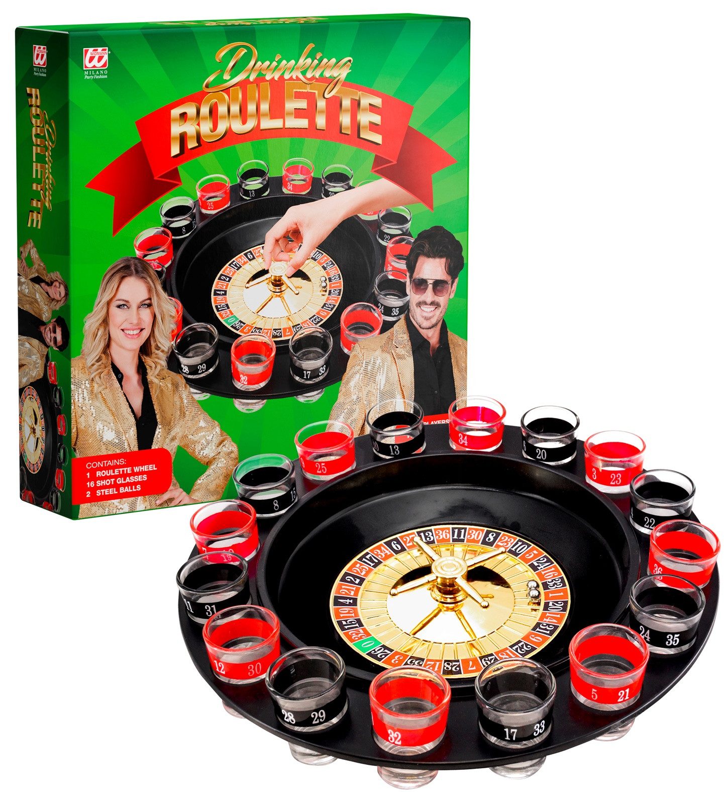 Hängedekoration Party Trinkspiel Roulette Casino, Ø 30 cm