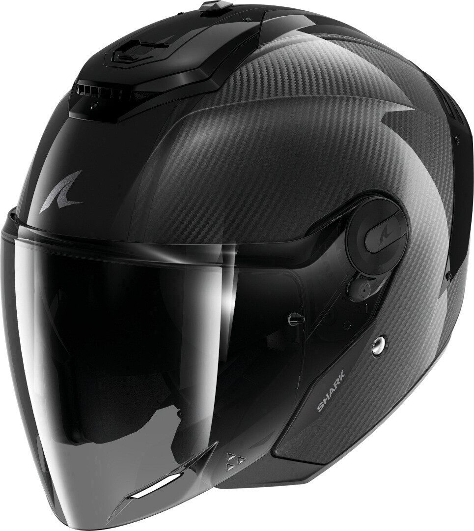 Shark Motorradhelm RS Jet Carbon Skin Jethelm, Vorbereitet Für Kommunikationssystem,integriertes Sonnenvisier