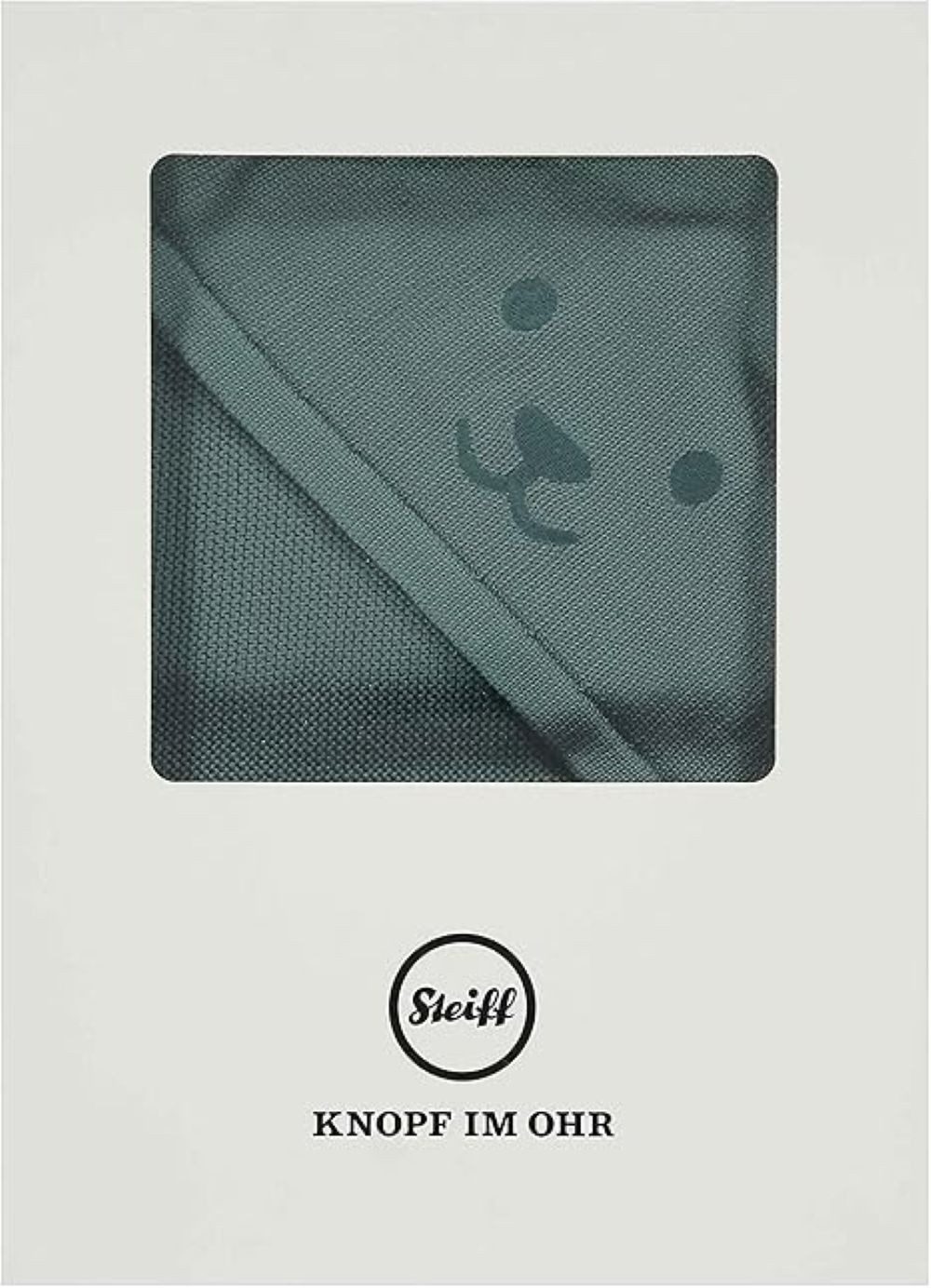 Babydecke Strickdecke mit Kapuze Decke grün, Steiff