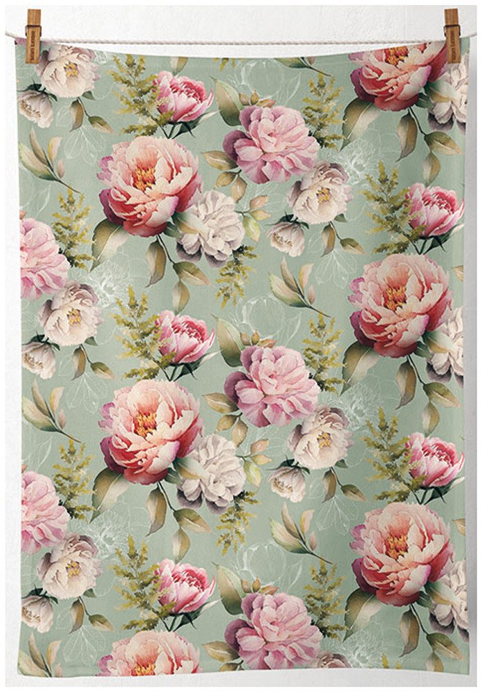 Ambiente® Geschirrtuch Peonies composition, (1-tlg., 1-teilig), günstig online kaufen