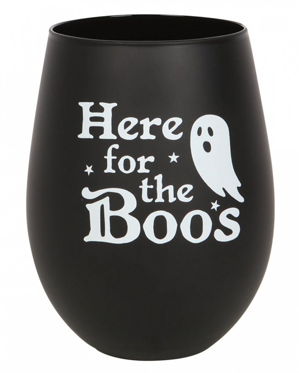 Horror-Shop Dekofigur Halloween Cocktail Glass ";Here for the Boos&