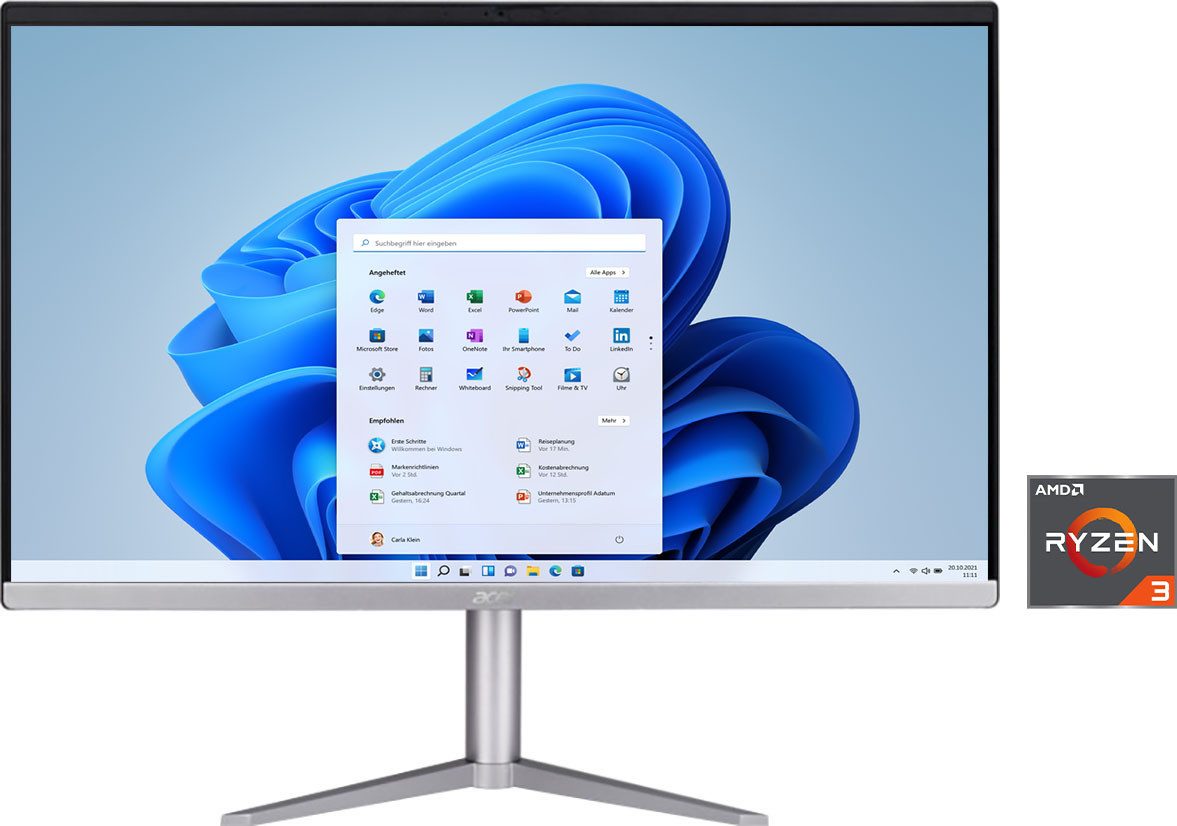 Acer Aspire C24-1300 All-in-One PC (23,8 Zoll, AMD Ryzen 3 7320U, Radeon 610M, 8 GB RAM, 256 GB SSD)