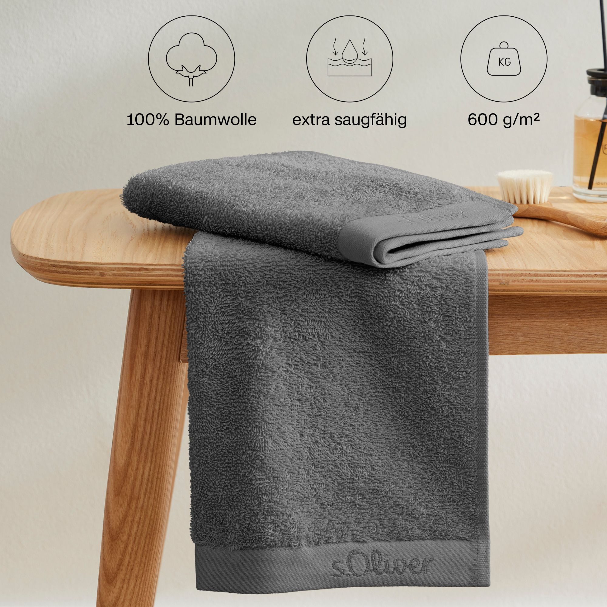 s.Oliver Handtuch Set »s.Oliver, Premium Qualität, 600 gr/m²«, Set, 8 St., günstig online kaufen