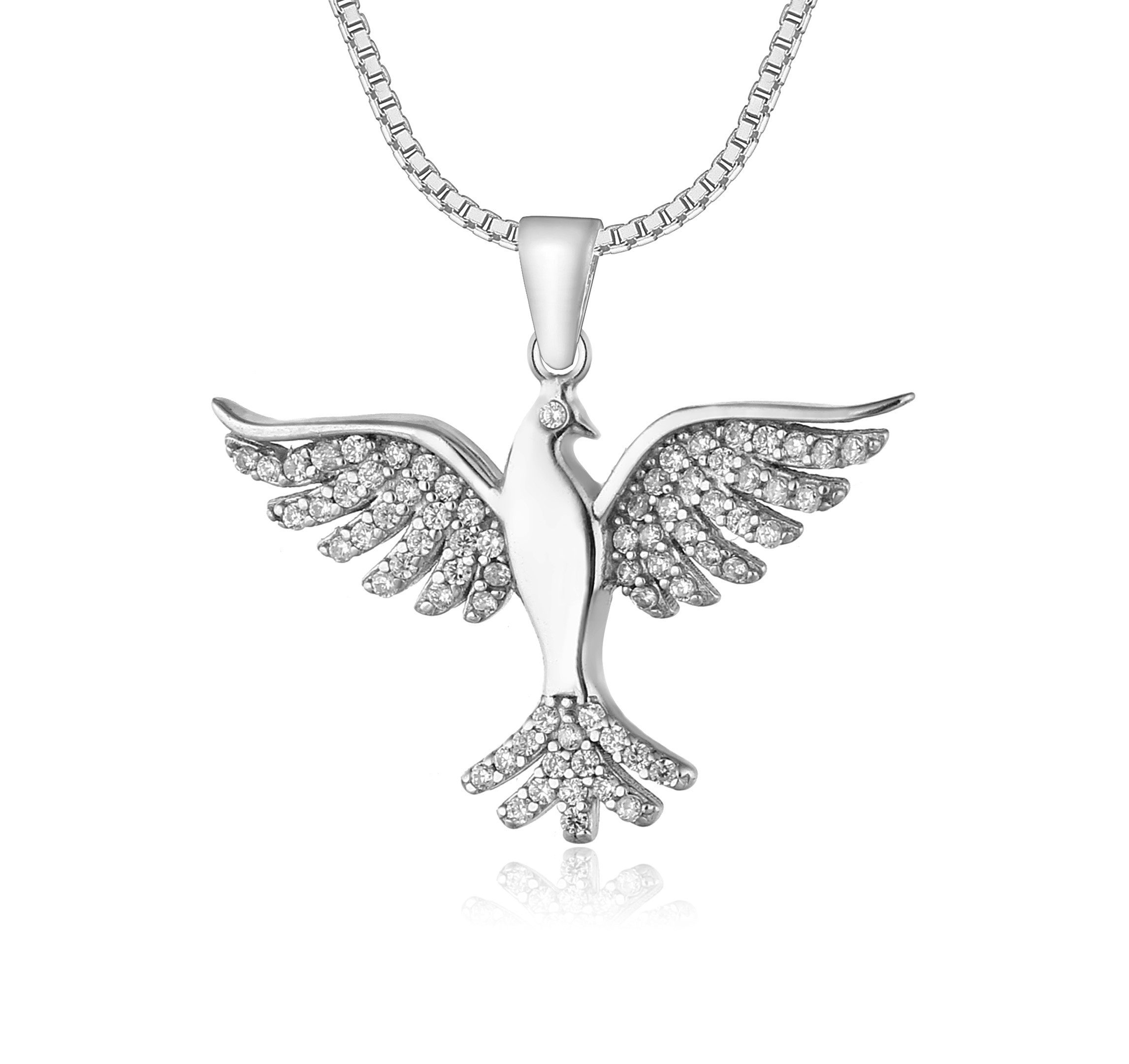 NAHLE Kette mit Anhänger Silberkette Taube Kette, 925 Silber Anhänger mit Z günstig online kaufen