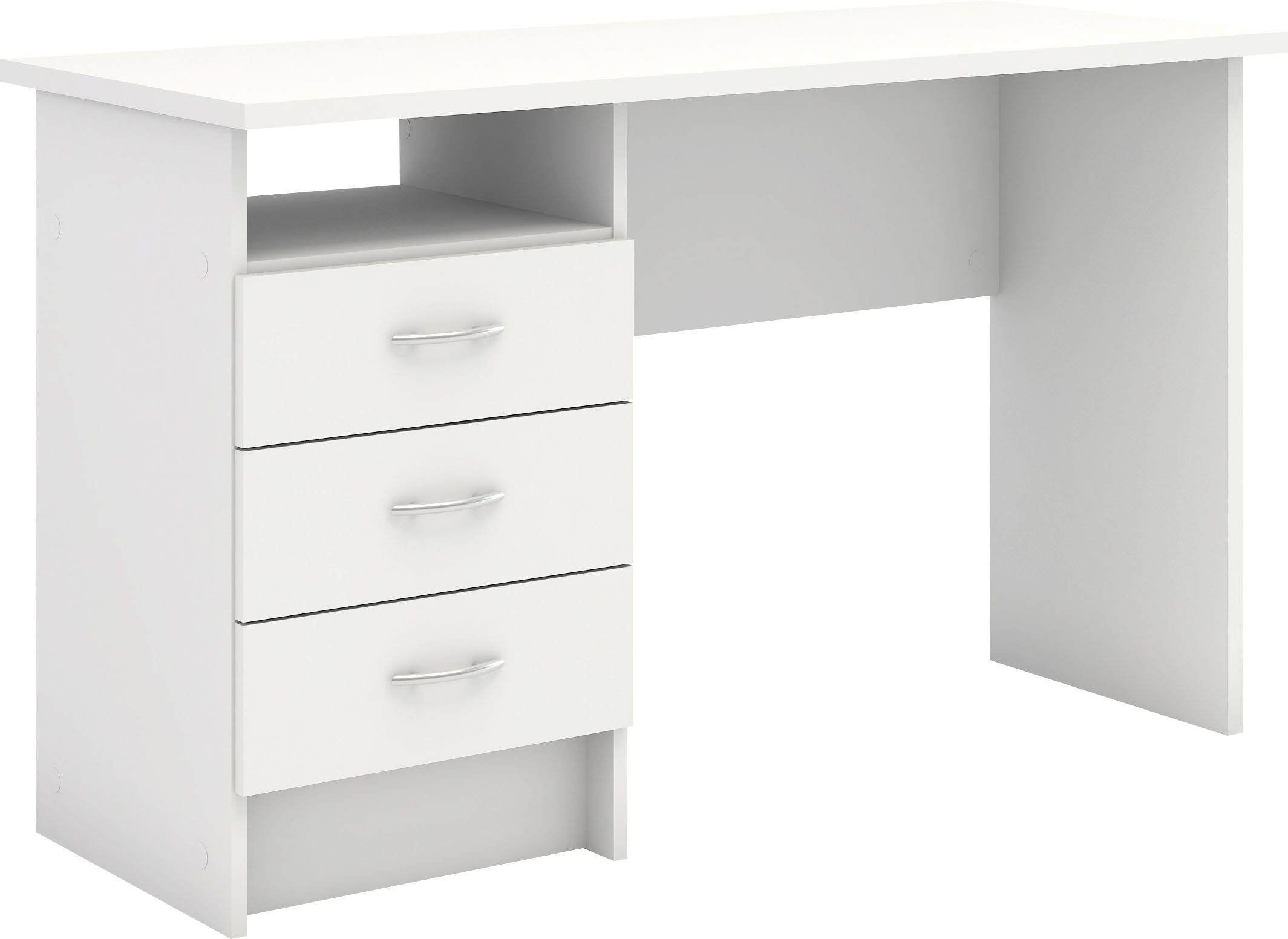 Home affaire Schreibtisch Function Plus, Arbeitstisch, Bürotisch, Computertisch mit 3 Schubladen, Breite 120 cm, Tiefe 48 cm
