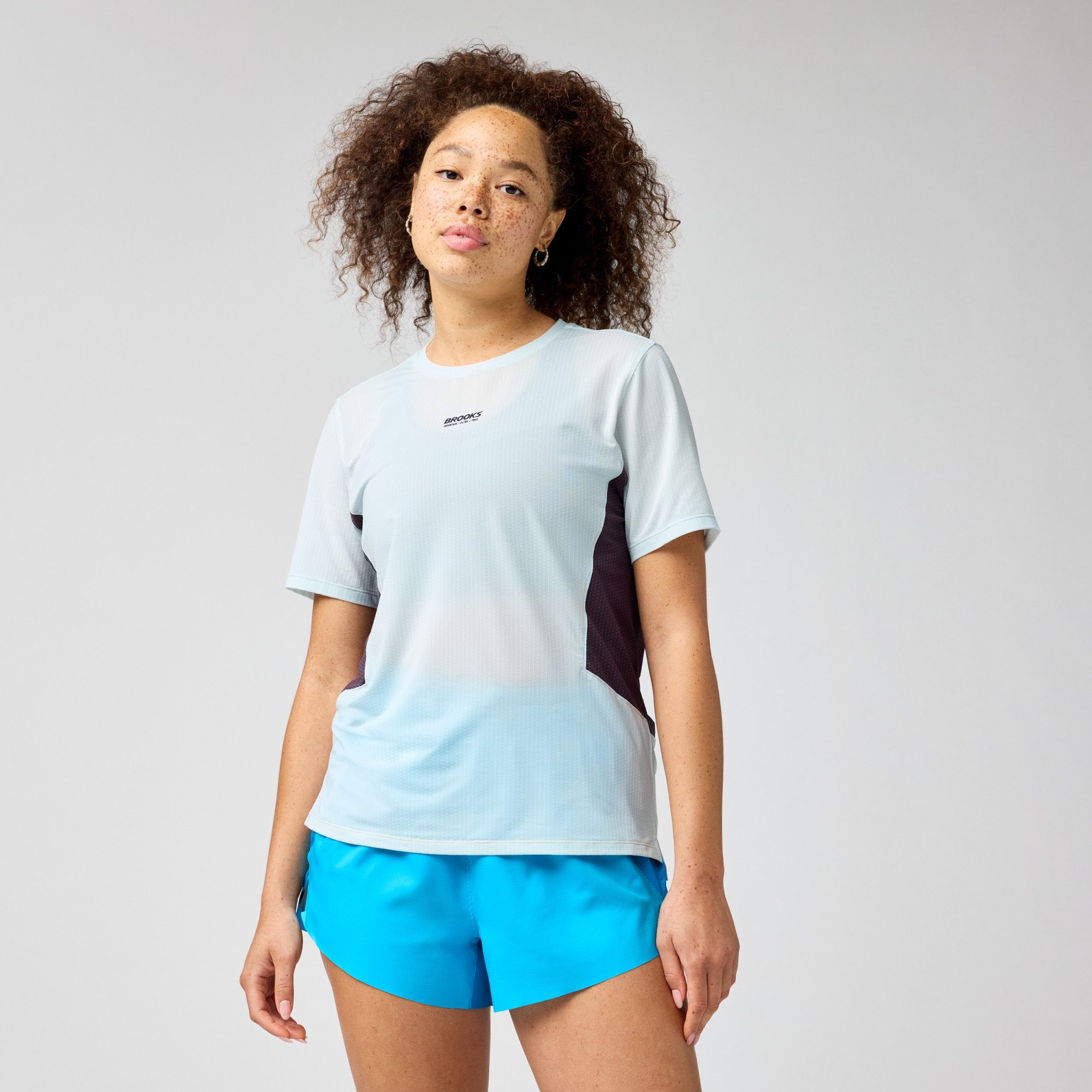 Brooks T-Shirt High Point Short Sleeve 2.0 Navy/Teal/Mint