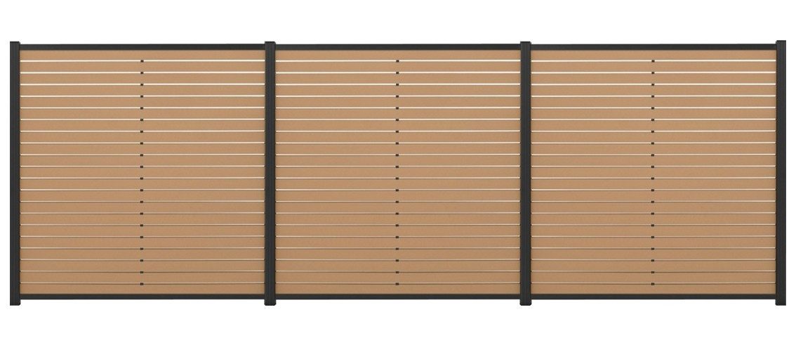 GartenLand Zaun Komplettset Stockholm WPC Karamellbraun, günstig online kaufen