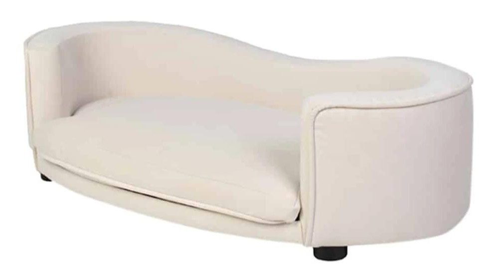 Xlmoebel Tierbett Großes Hundesofa Weiß mit Textilpolsterung und Stoffbezug, Polyester, Made in Europa