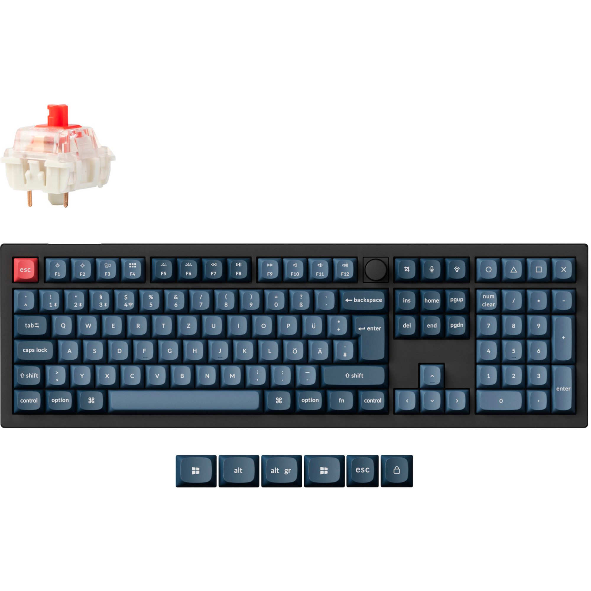 Keychron V6 Max, Gaming-Tastatur, (Hot-Swap, RGB) Tastatur