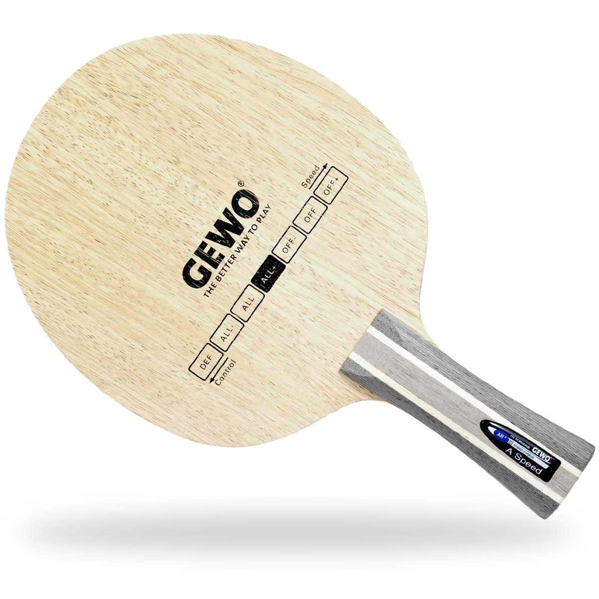 Gewo Tischtennisschläger Holz Hybrid Carbon A/Speed All+, Tischtennisholz