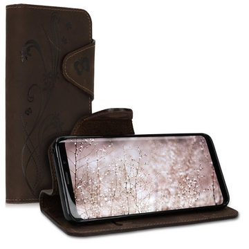 kalibri Handyhülle Hülle für Samsung Galaxy S9, Leder Schutzhülle - Handy Wallet Case Cover