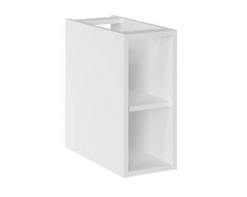 einfachgutemoebel Waschtisch-Set Badezimmer VITTAVLA 140cm Set 4-tlg., mit Aufsatzbecken, matt-weiß, (Badmöbel Set, 1-St., Waschtisch Set 4-teilig)