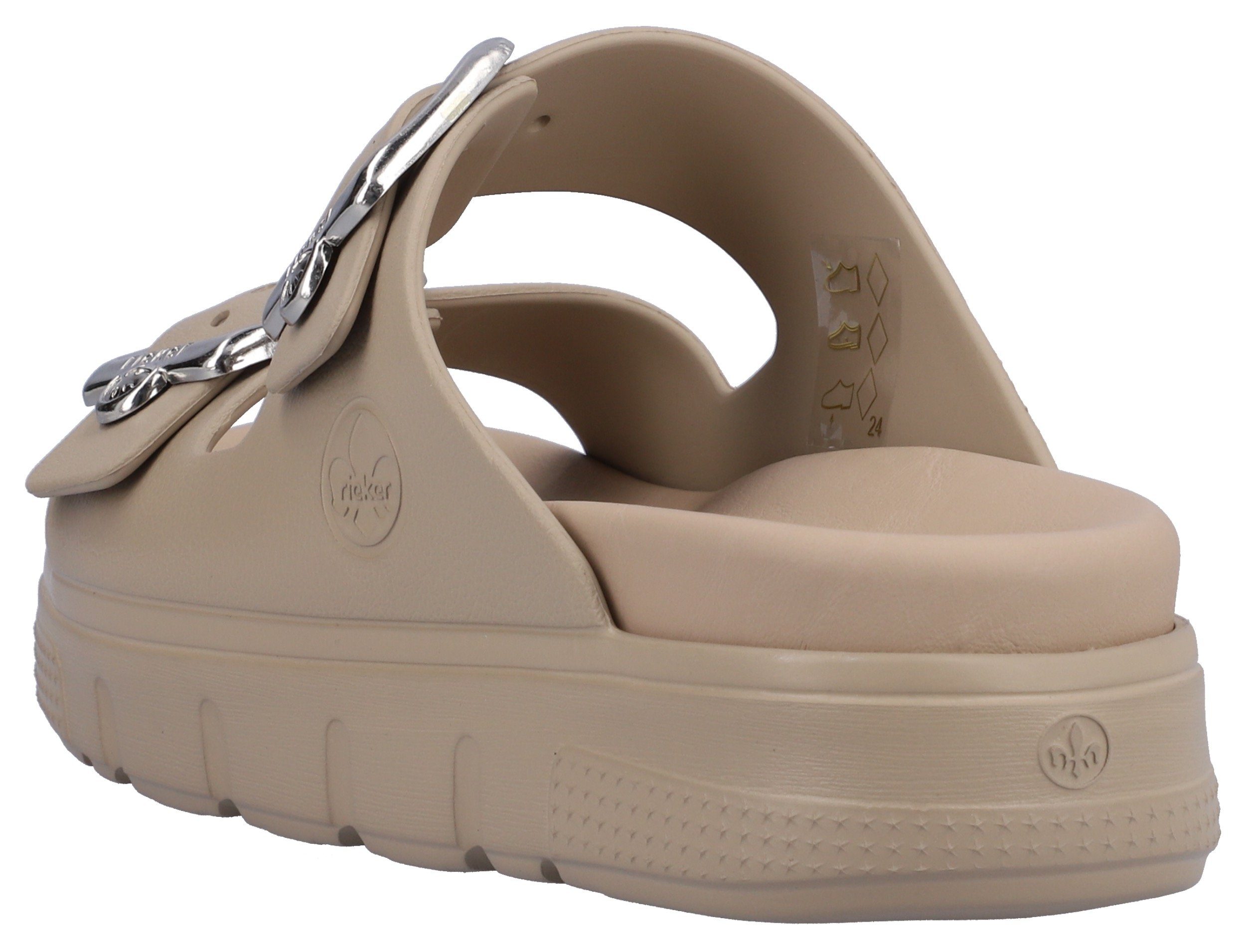 Rieker Pantolette, Plateau, Sommerschuh, Schlappen in Weite G (weit) günstig online kaufen