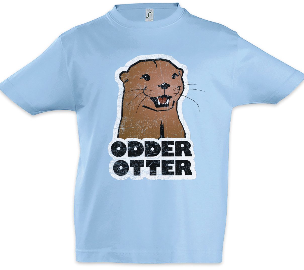 Print-Shirt Odder Otter Kinder T-Shirt Wildlife Animal Protection Fisch Fischen