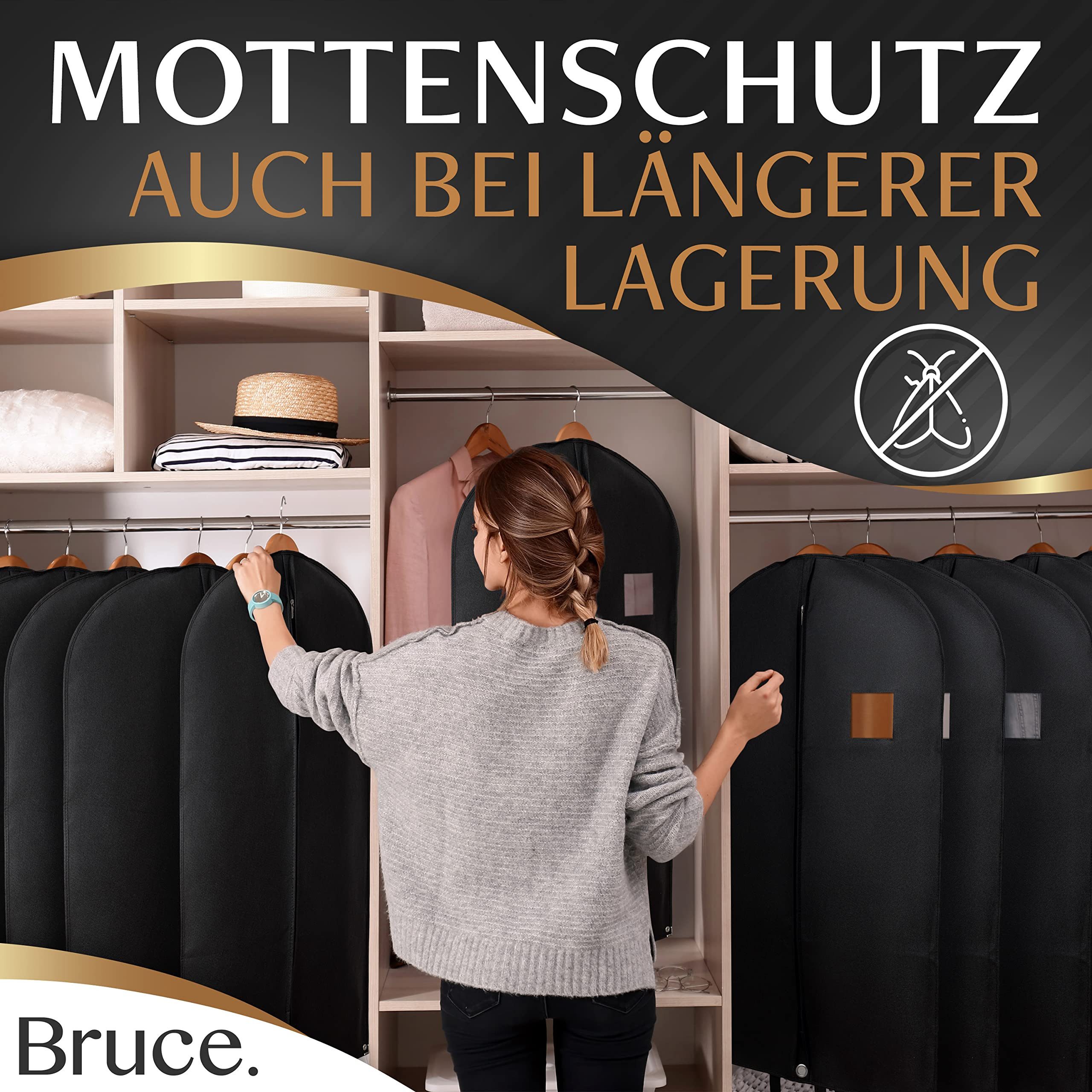 Bruce Kleidersack Optimierte Materialstärke von 120 GSM (Hochwertige Kleiderhülle für Anzug und Kleid) Atmungsaktive Anzugtasche für Reisen