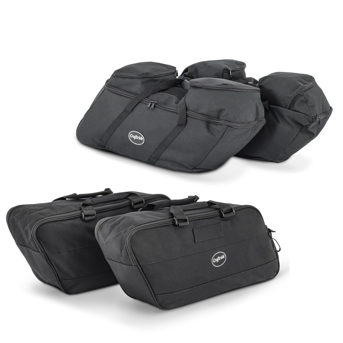 Craftride Motor-Schutzhülle Set Innentaschen 22 Liter + Innentaschen 19 Liter für Seitenkoffer pas